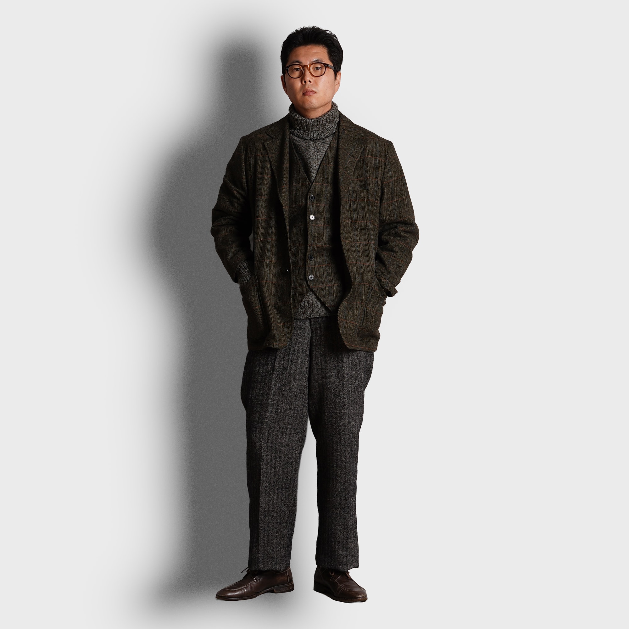 J.PRESS -﻿ ﻿﻿3B SACK JACKET - Olive Tweed