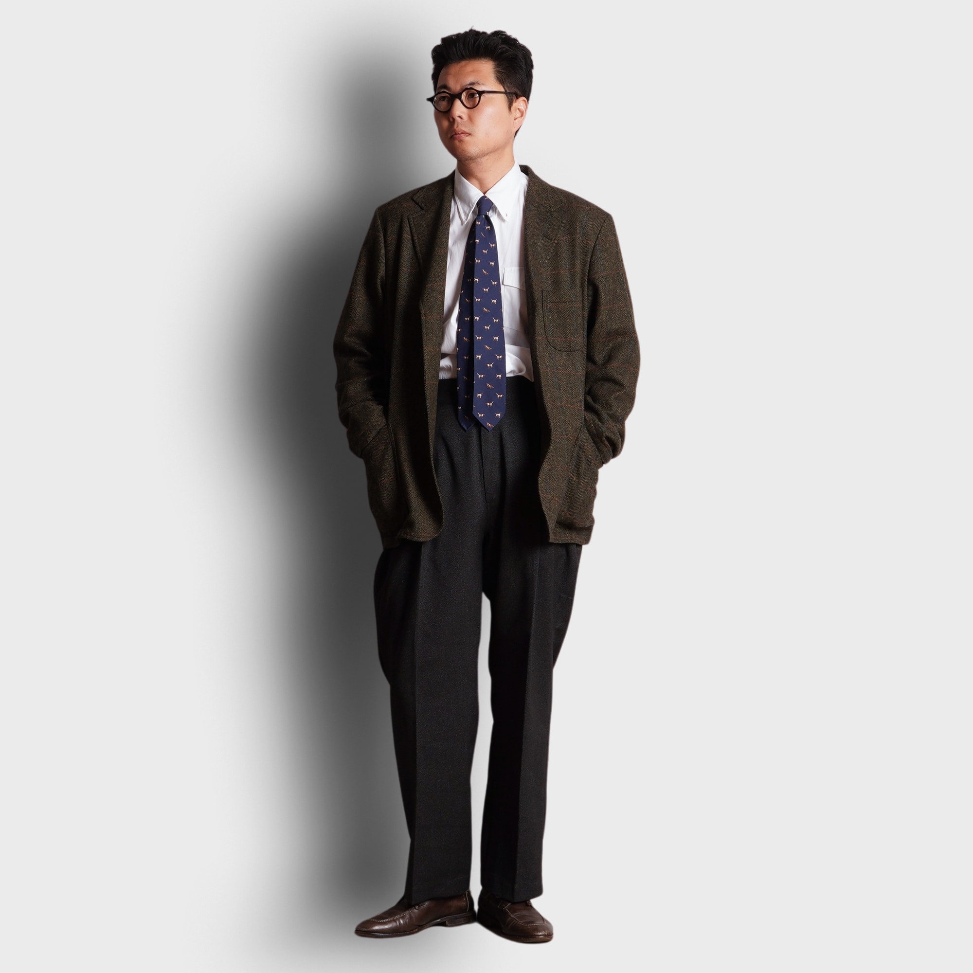 J.PRESS -﻿ ﻿﻿3B SACK JACKET - Olive Tweed