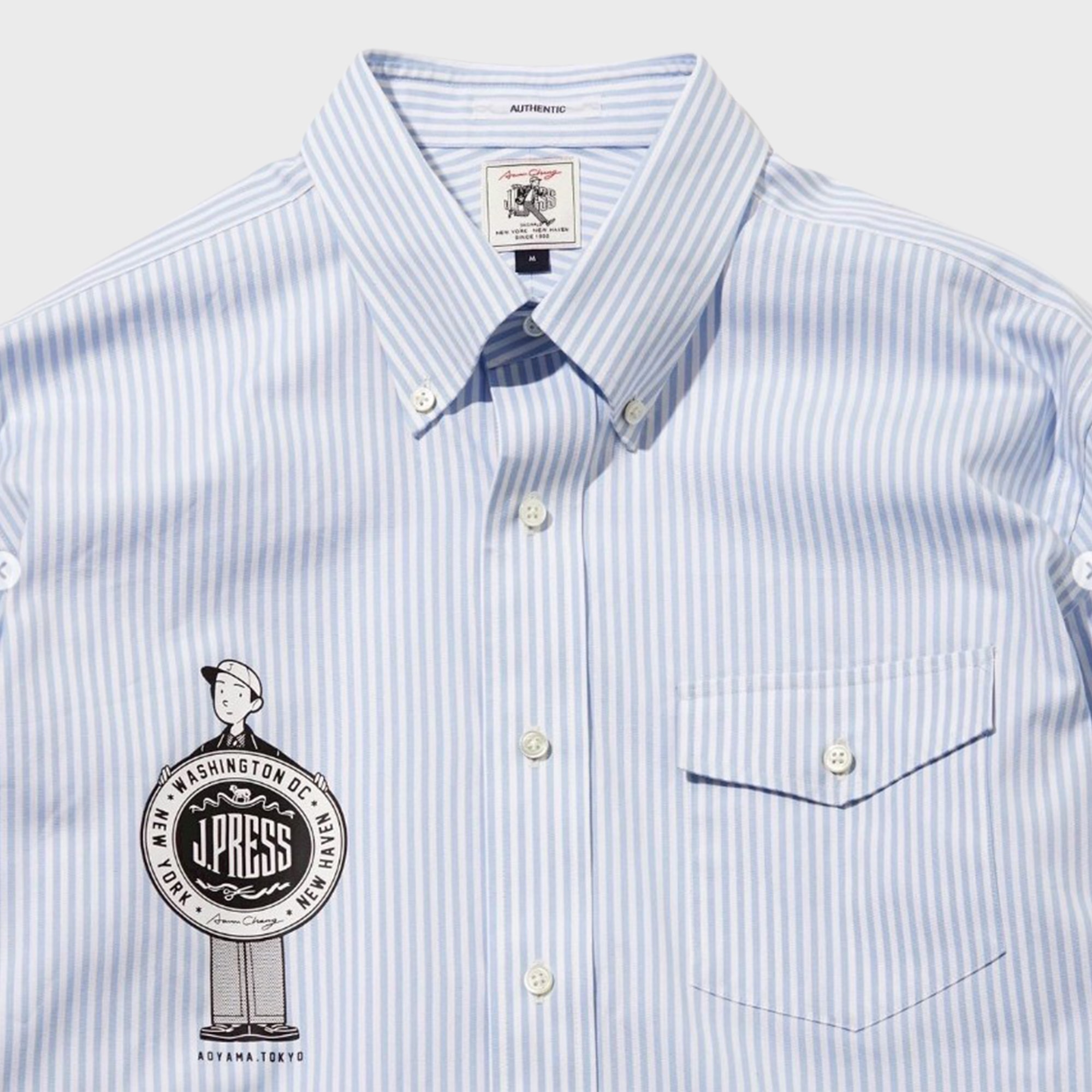 J.PRESS x AARON CHUNG AUTHENTIC B.D SHIRTS - Blue Stripe
