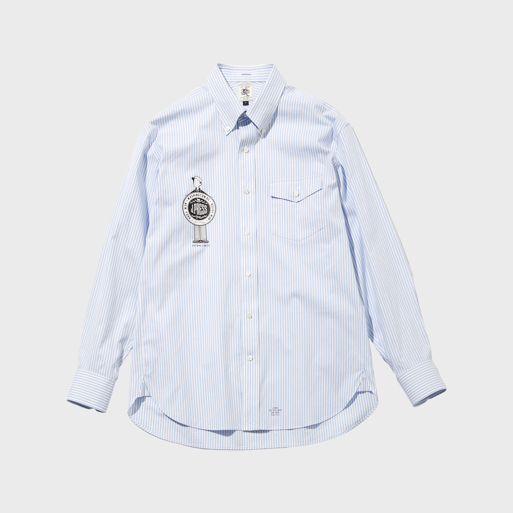 J.PRESS x AARON CHUNG AUTHENTIC B.D SHIRTS - Blue Stripe