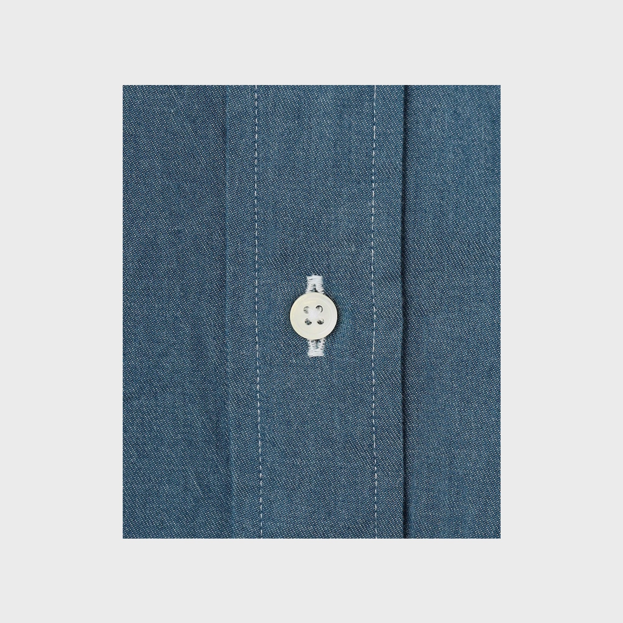 J.PRESS Light OZ Cotton Denim Shirt Baggy-Fit 10