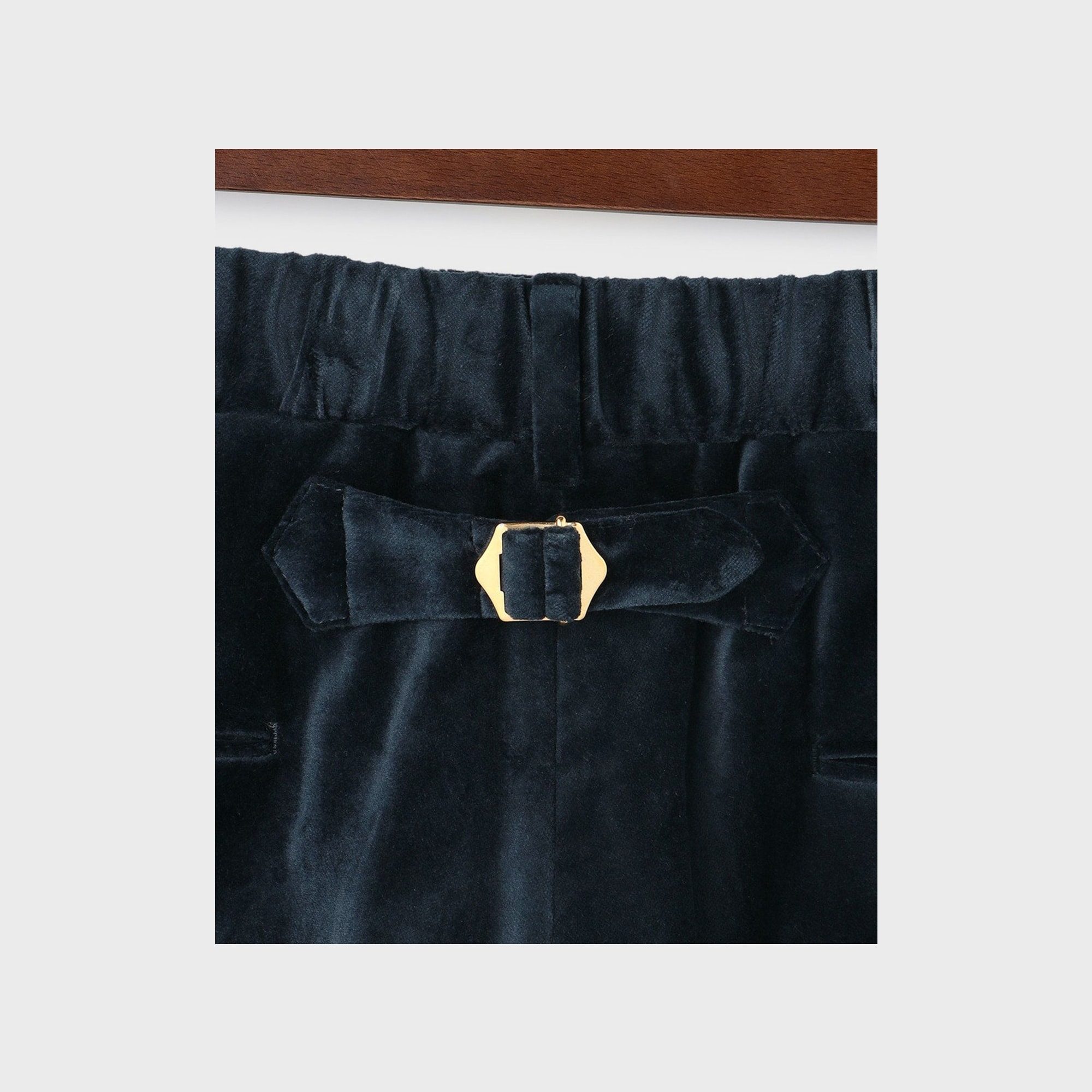 [Preorder] J.PRESS - ORGANIC 9W VELVET PIPED STEM SPINDLE PANTS - Navy