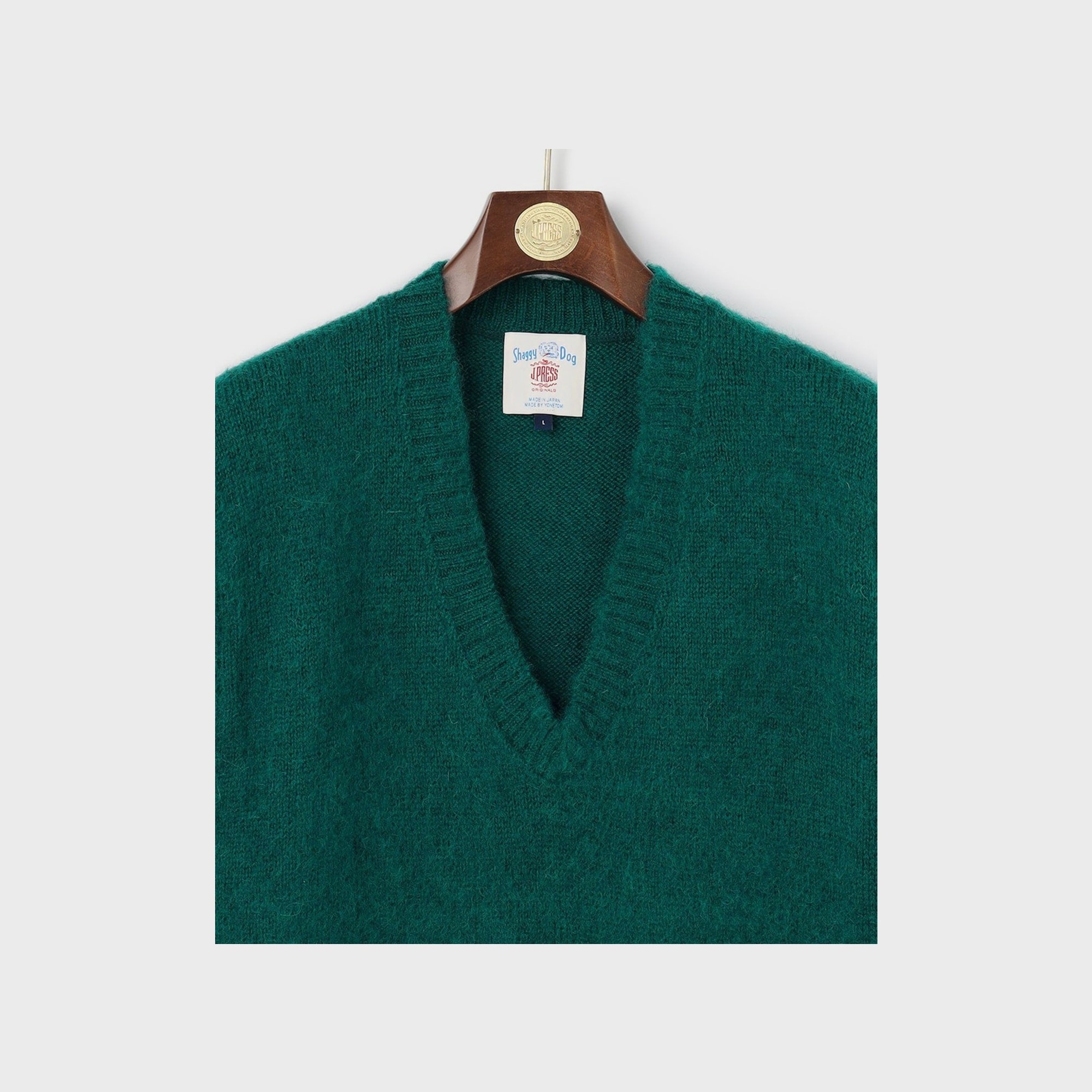 [Preorder] J.PRESS - SHAGGY DOG V-NECK VEST - Green