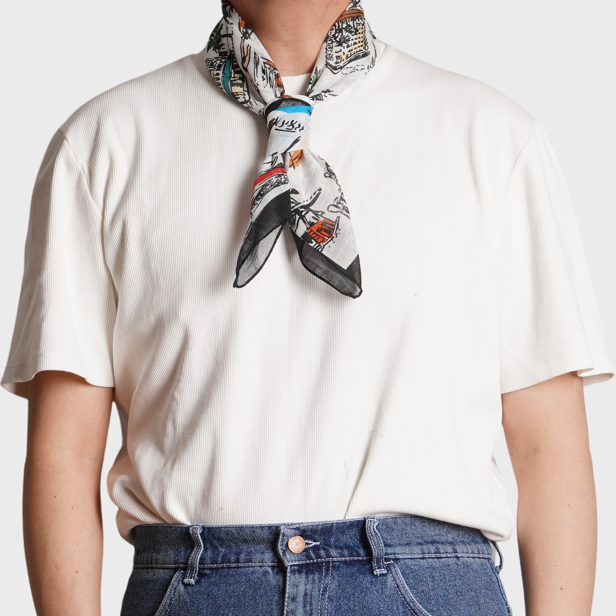 [아큐리] frank bandana 02_1 - White
