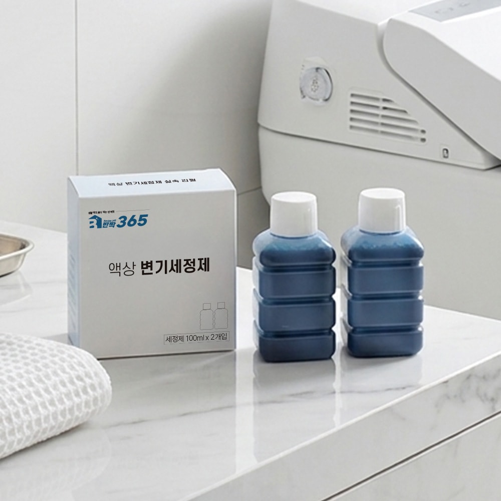 반짝365 자동 변기세정제 리필용 세정액 세트(세정제 100ml 2개입)에코후레쉬 닥터클린 소다스쿨 호환