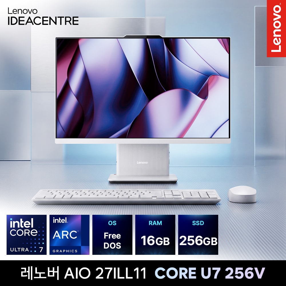 레노버 27ILL11 F0JW0017KR 울트라7 256V 16GB 256GB OS미포함 일체형 올인원 컴퓨터