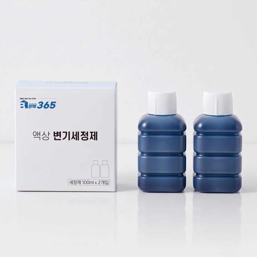 반짝365 자동 변기세정제 리필용 세정액 세트(세정제 100ml 2개입)에코후레쉬 닥터클린 소다스쿨 호환