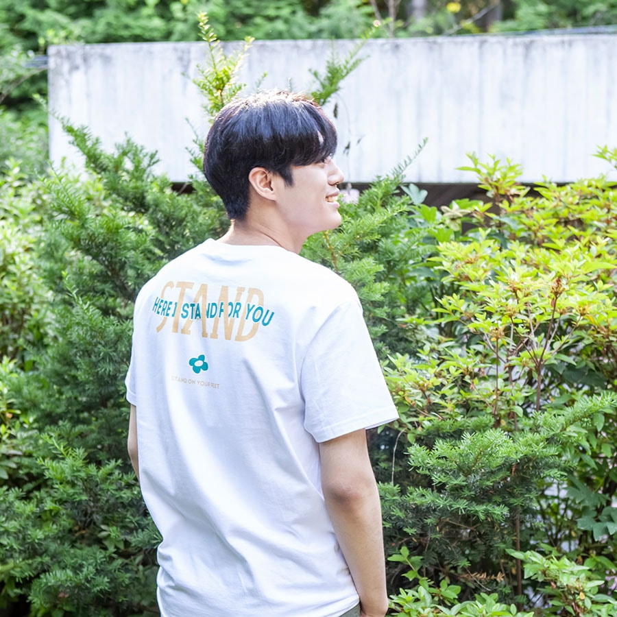 꽃 티셔츠 (화이트)
