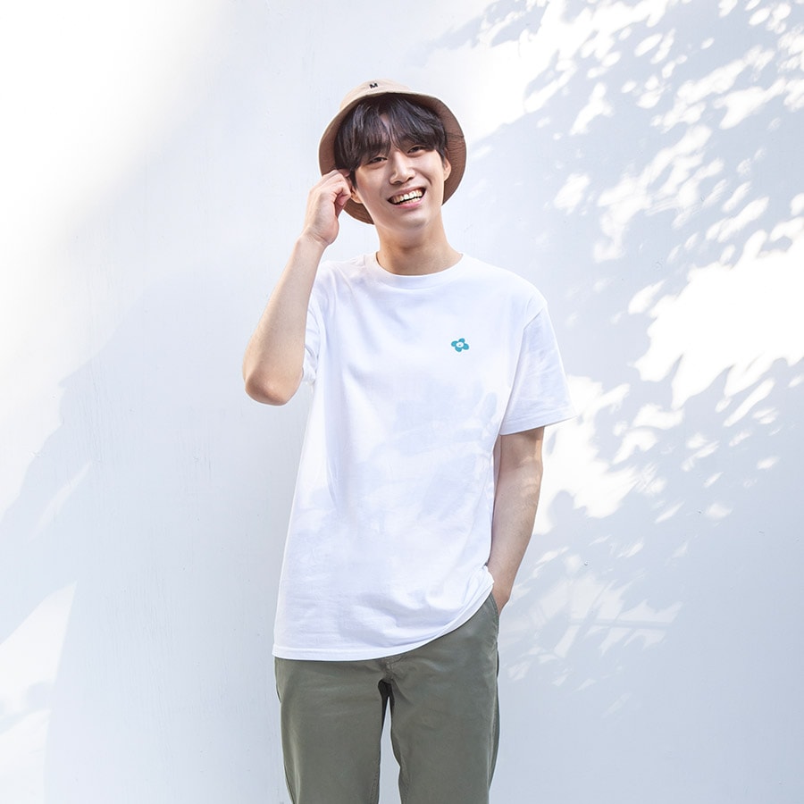 꽃 티셔츠 (화이트)