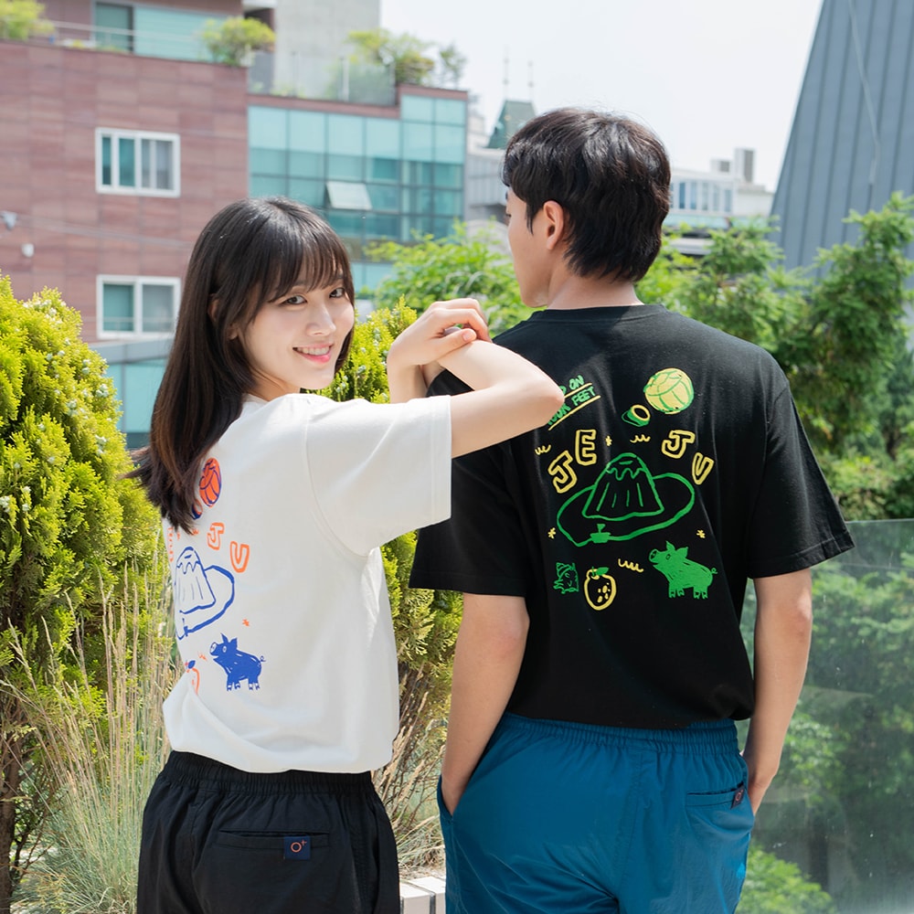 제주 버킷 티셔츠 (크림)