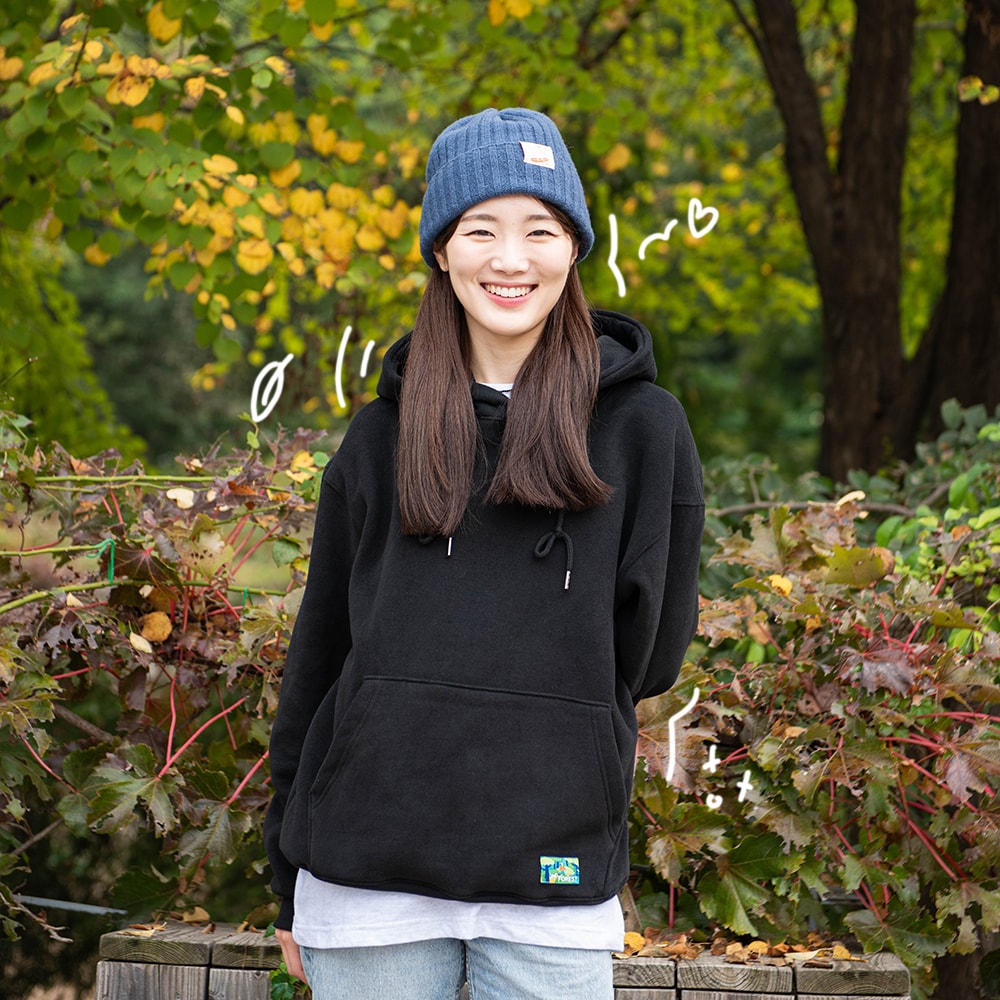 포레스트 캠프 후드티셔츠(블랙)