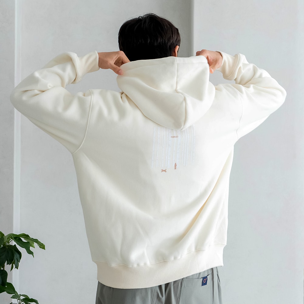 포레스트 후드티셔츠(크림)