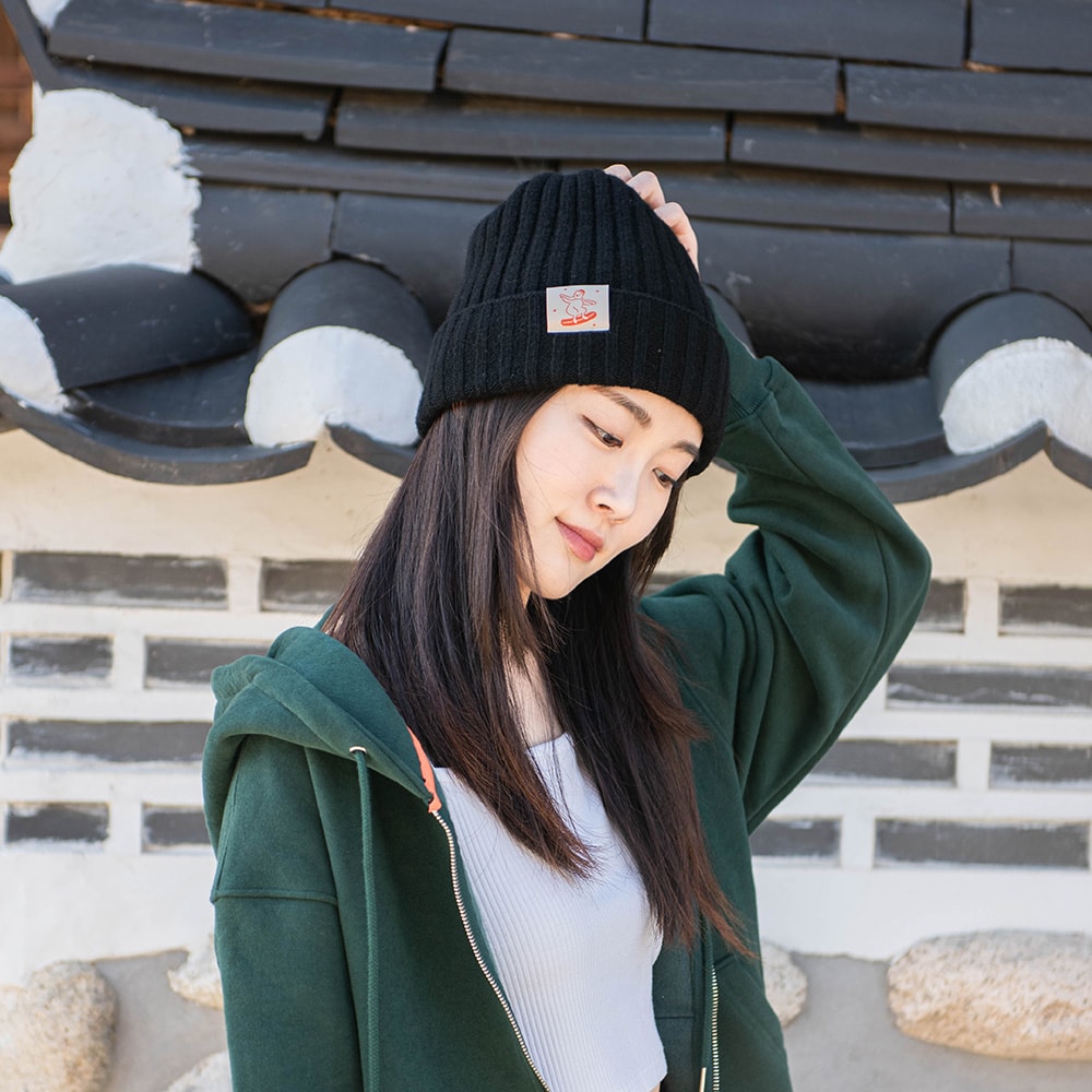 허들링 울 비니 (블랙)