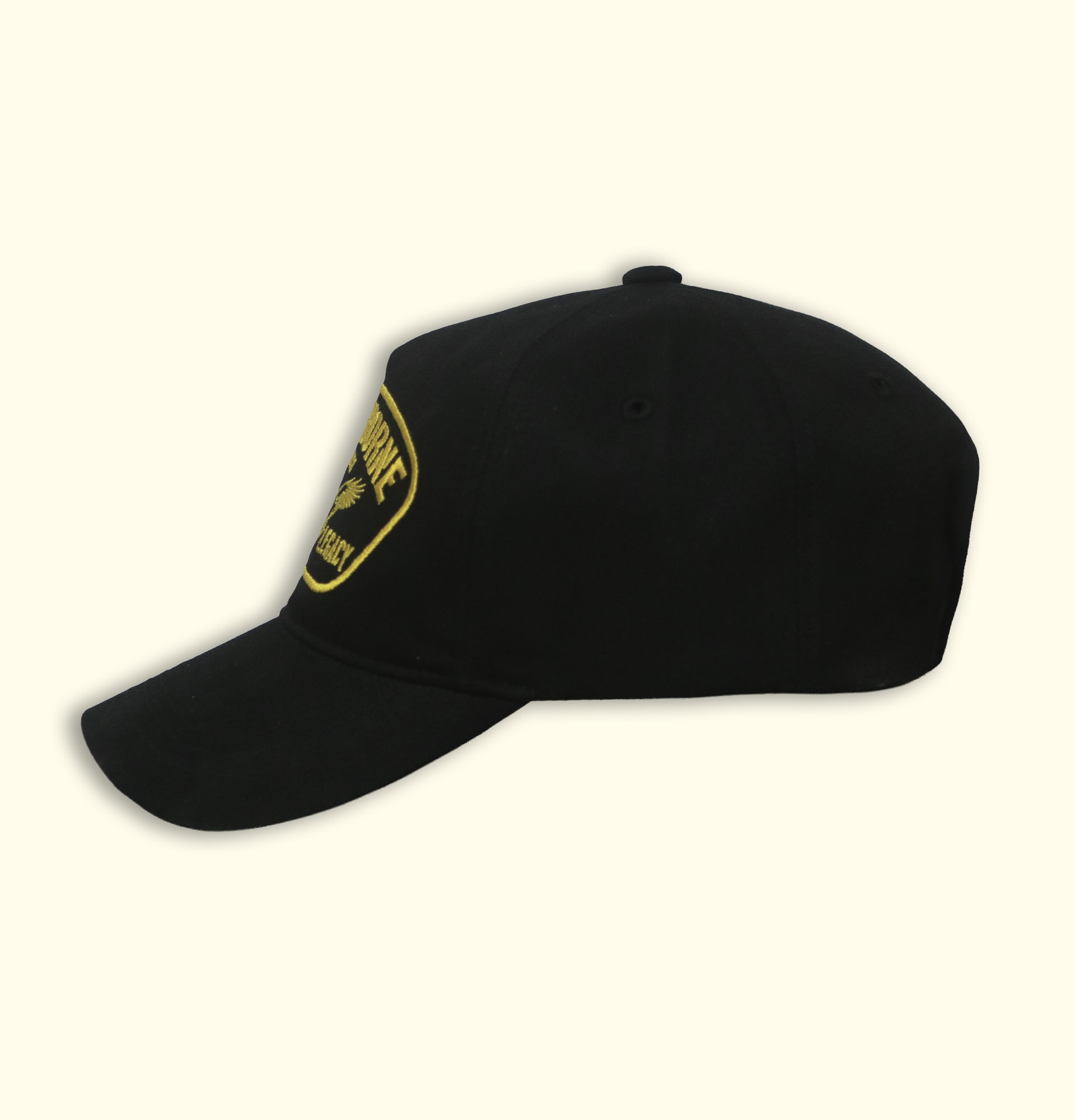 64TH AIRBORNE 5-PANEL TWILL CAP BLACK