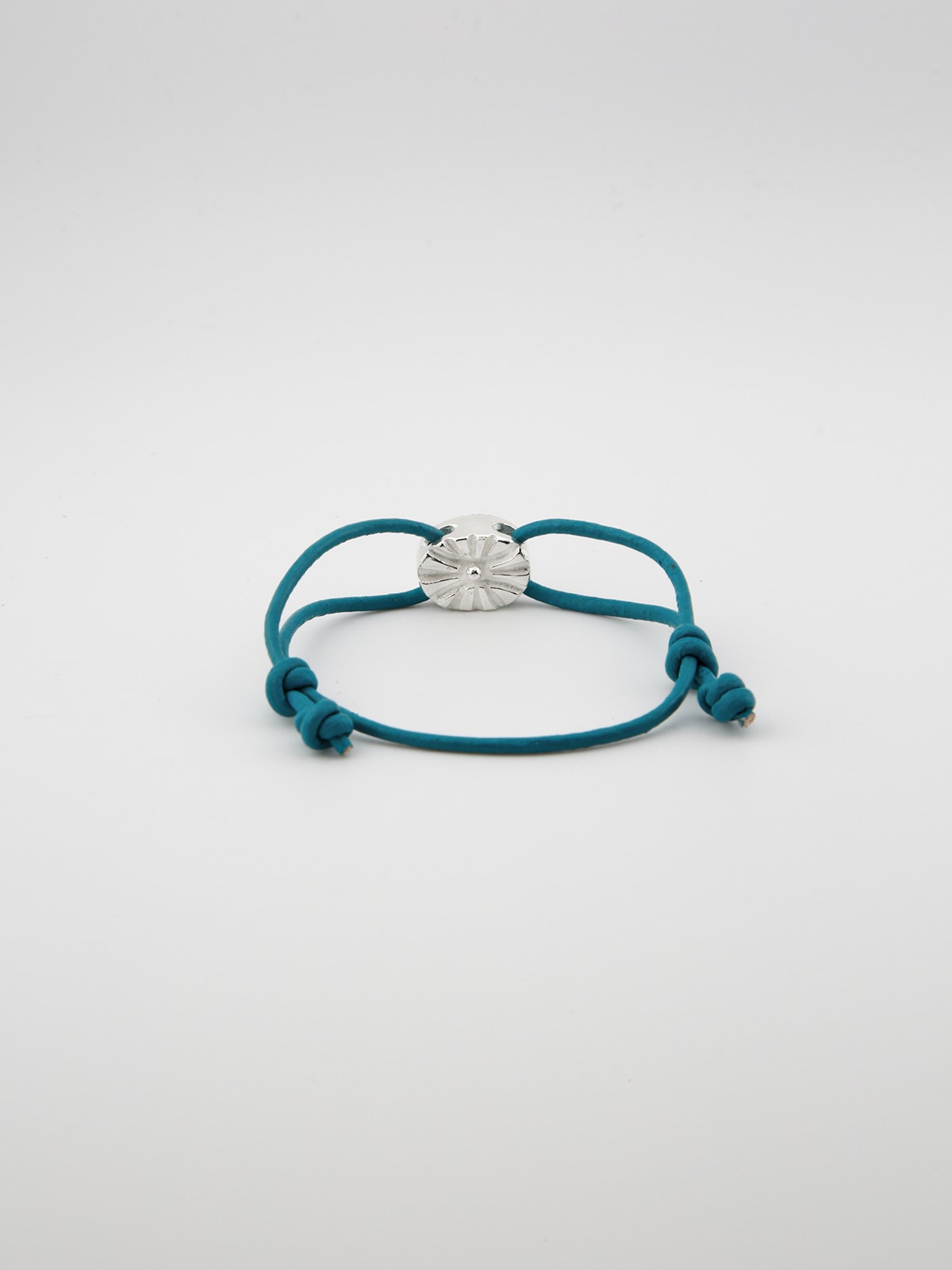 Crown leather bracelet (Turquoise blue, Black)