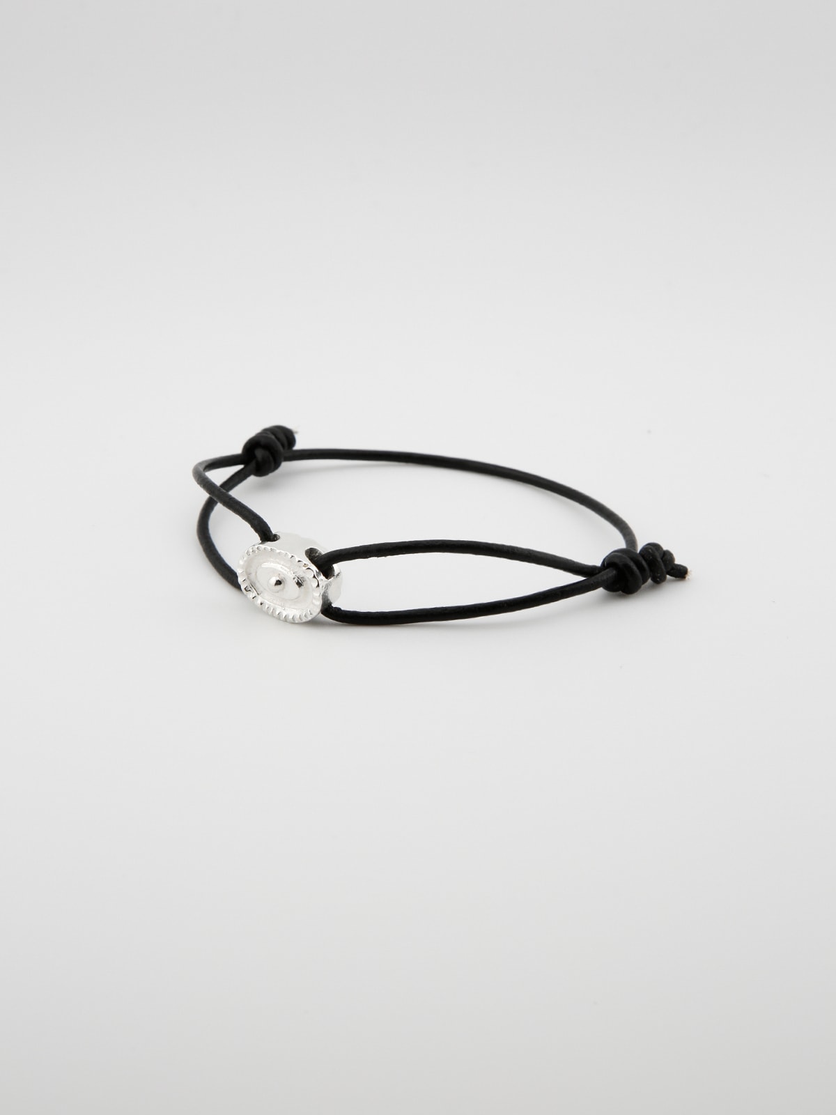Crown leather bracelet (Turquoise blue, Black)