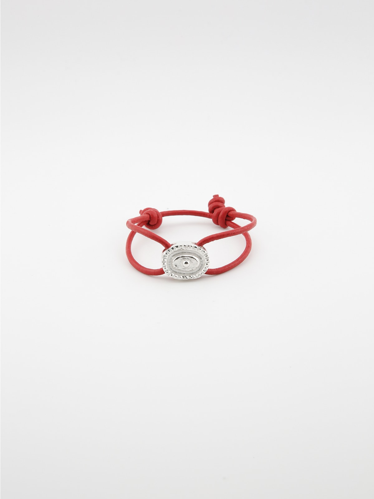 Crown leather bracelet (brown , red)