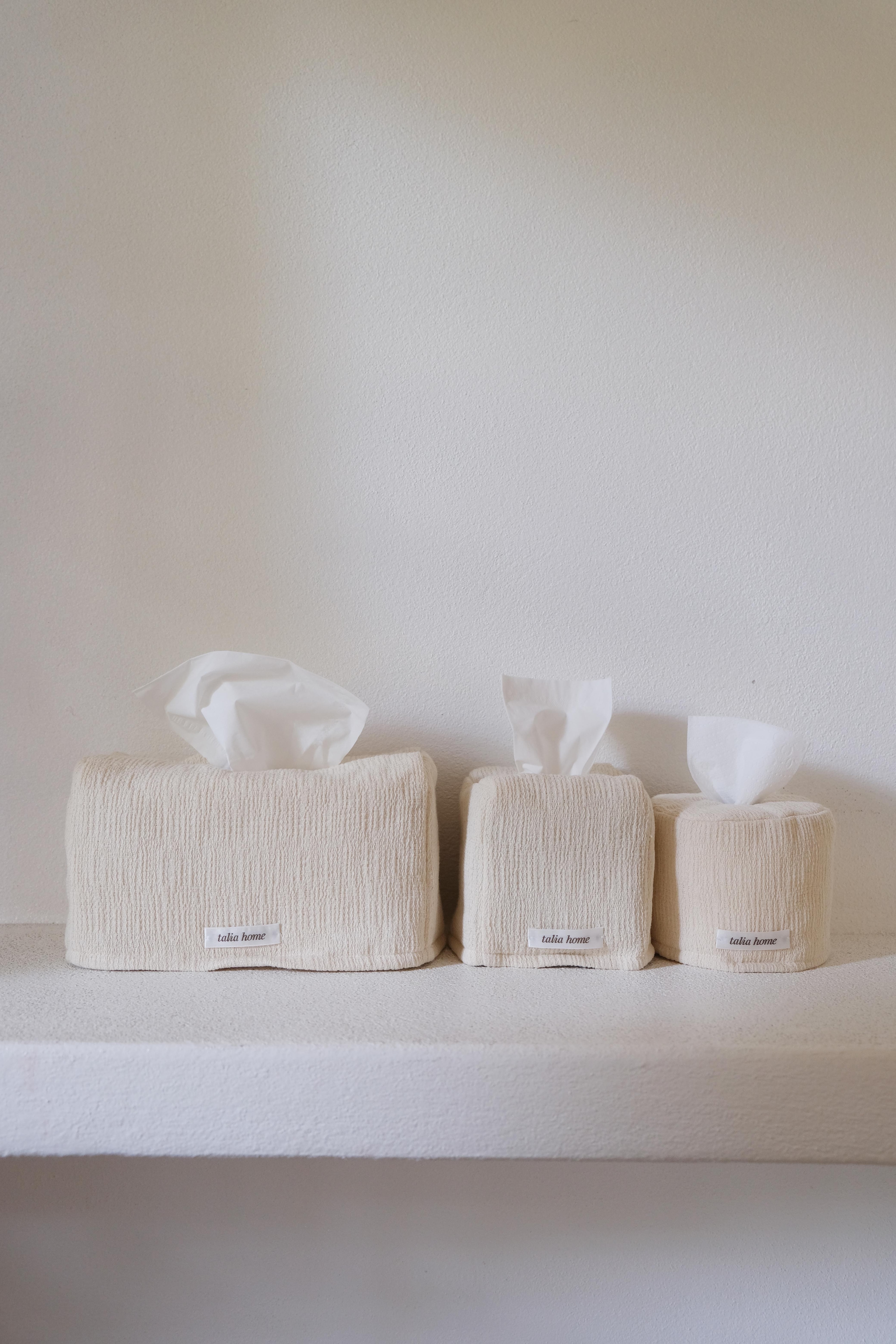 Twill tissue case (ivory)