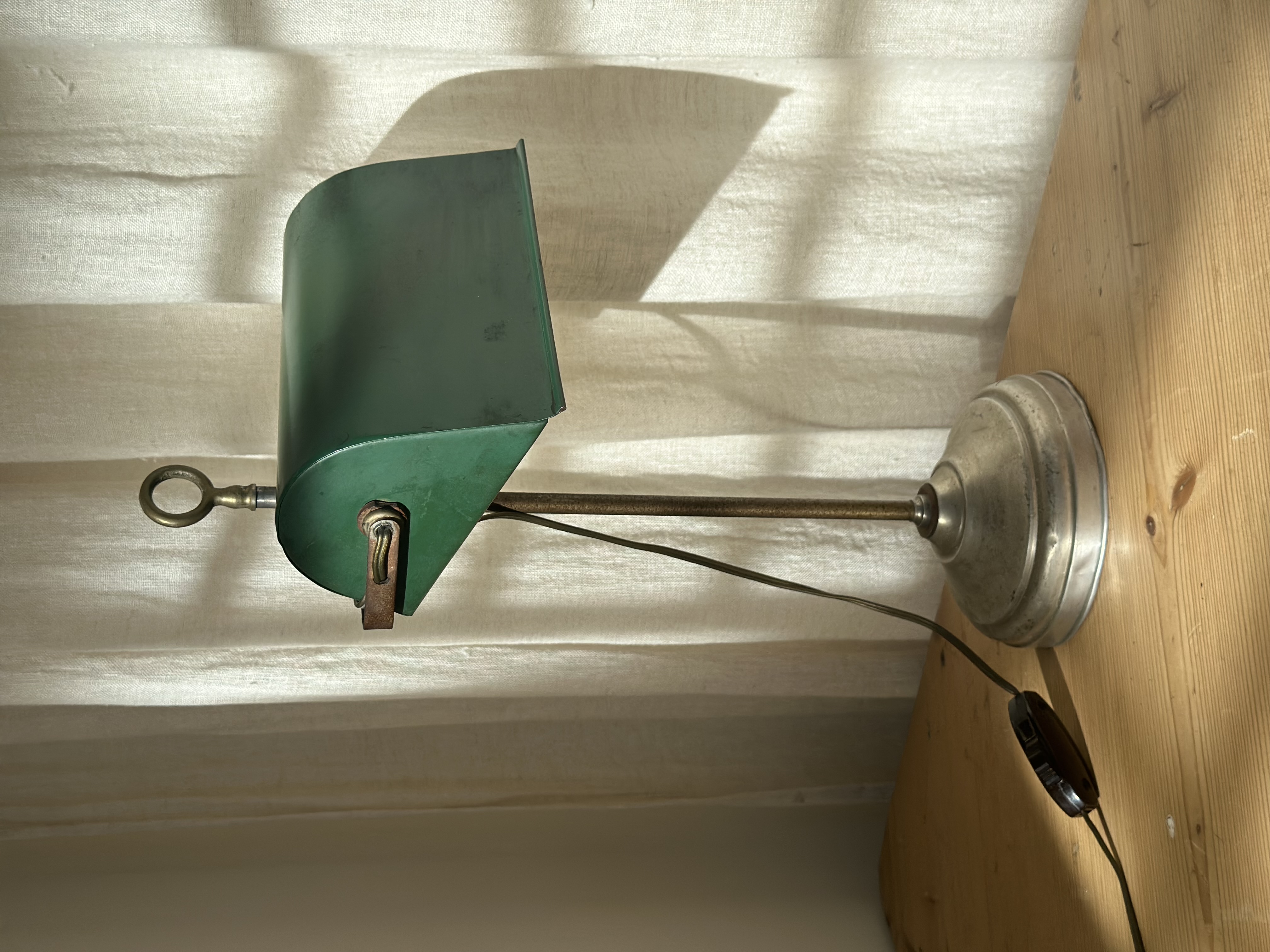 Vintage green banker’s lamp