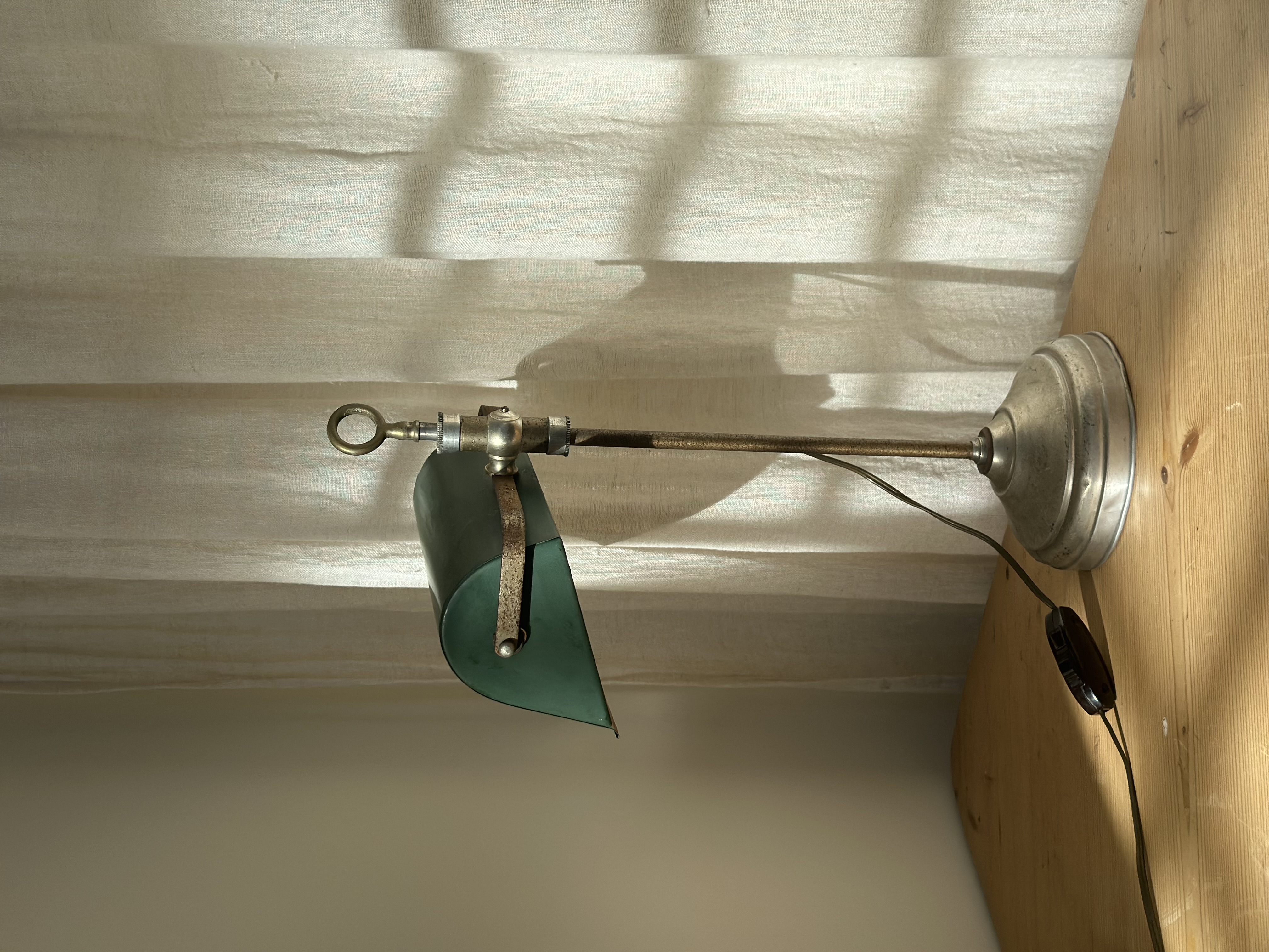 Vintage green banker’s lamp