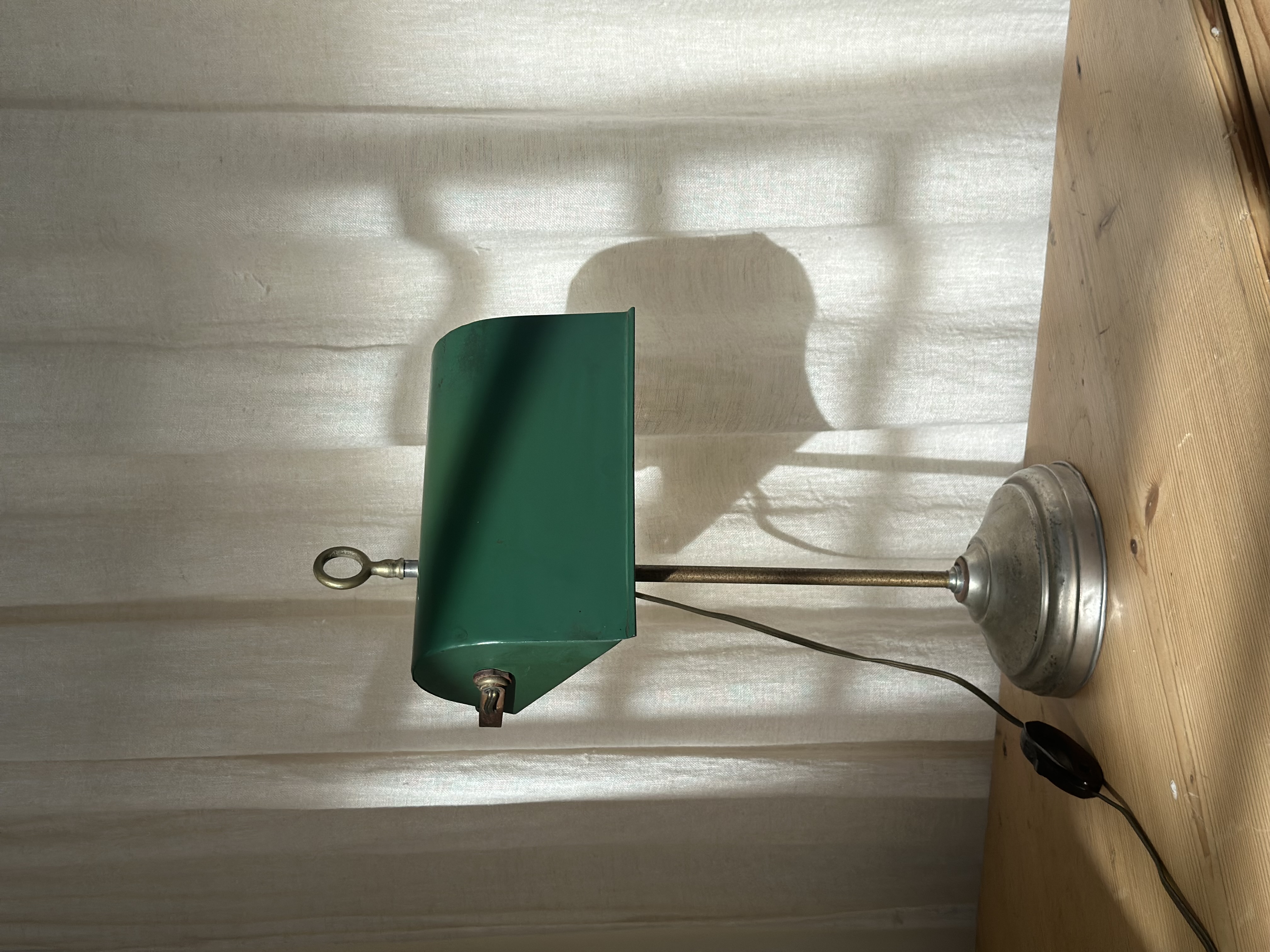 Vintage green banker’s lamp