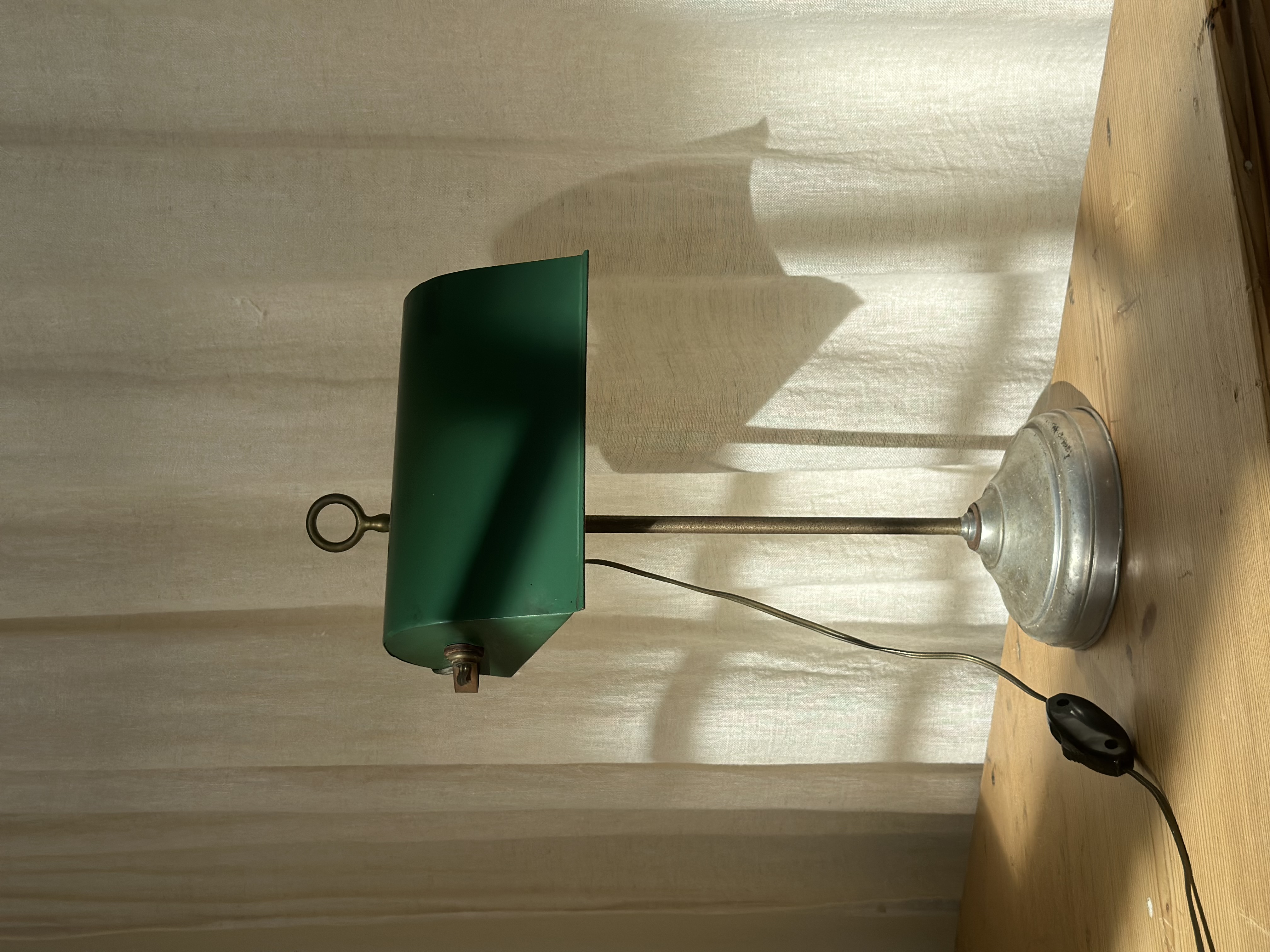 Vintage green banker’s lamp