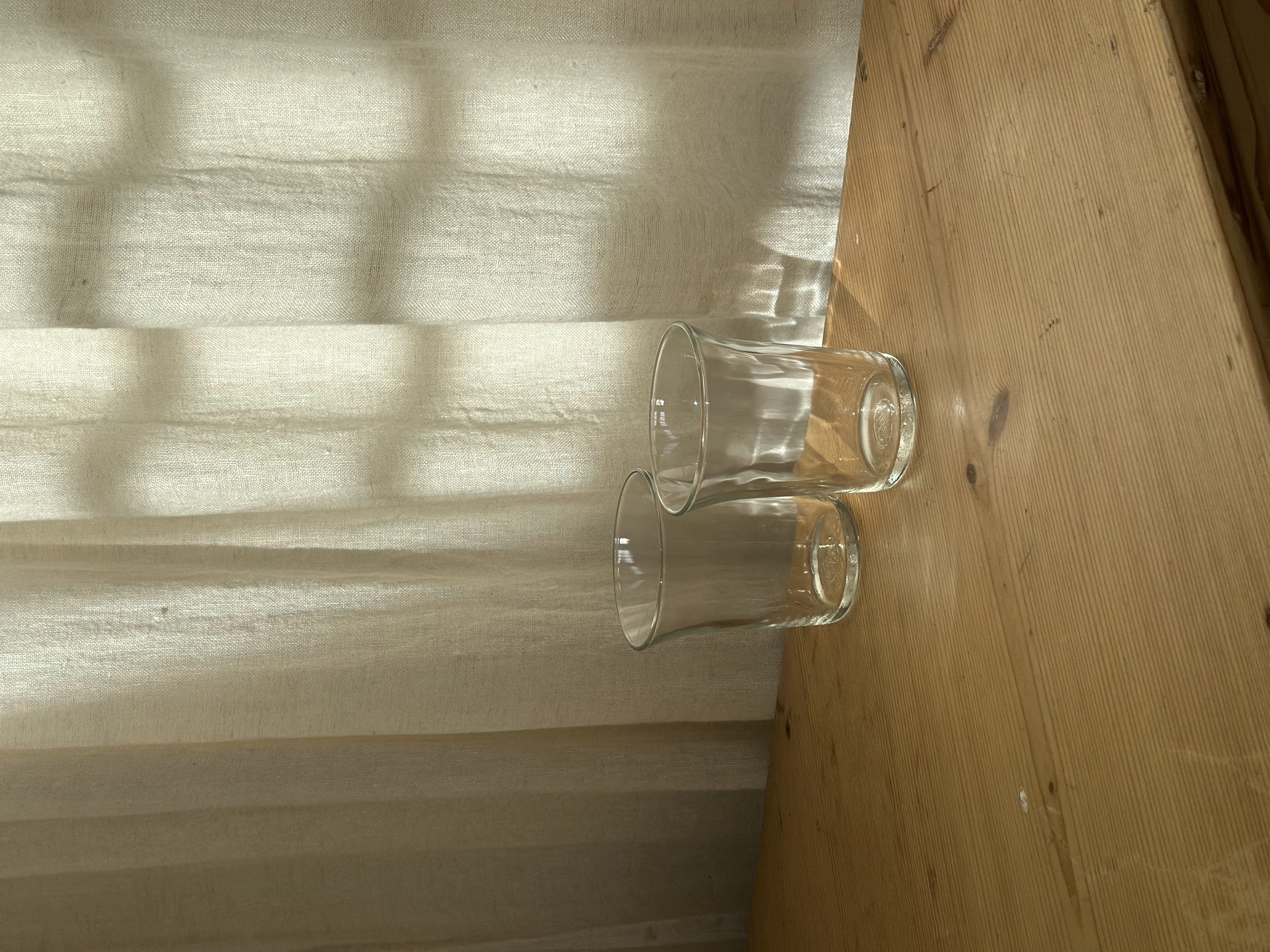 vintage French glass 2p set (Duralex)