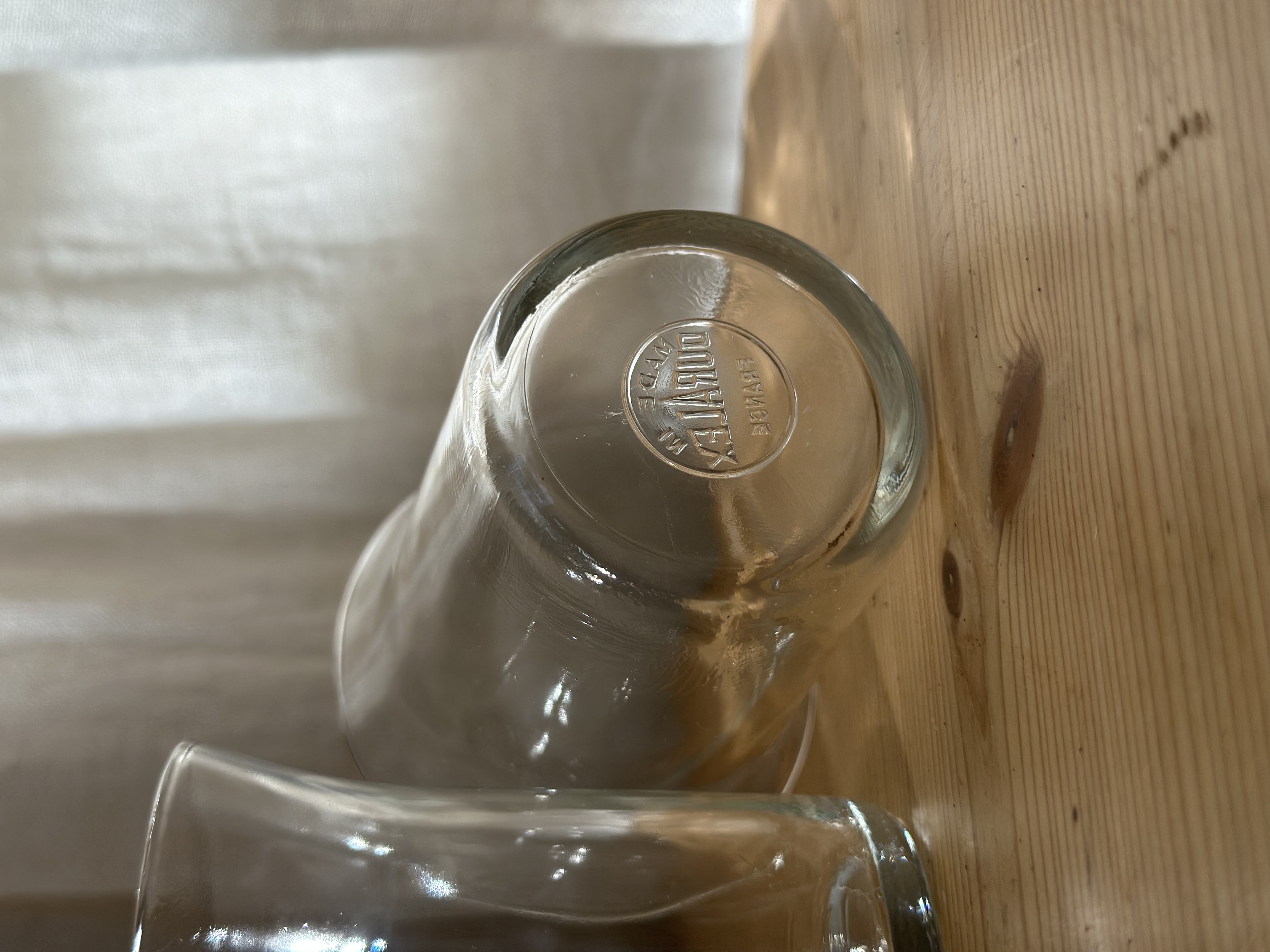 vintage French glass 2p set (Duralex)