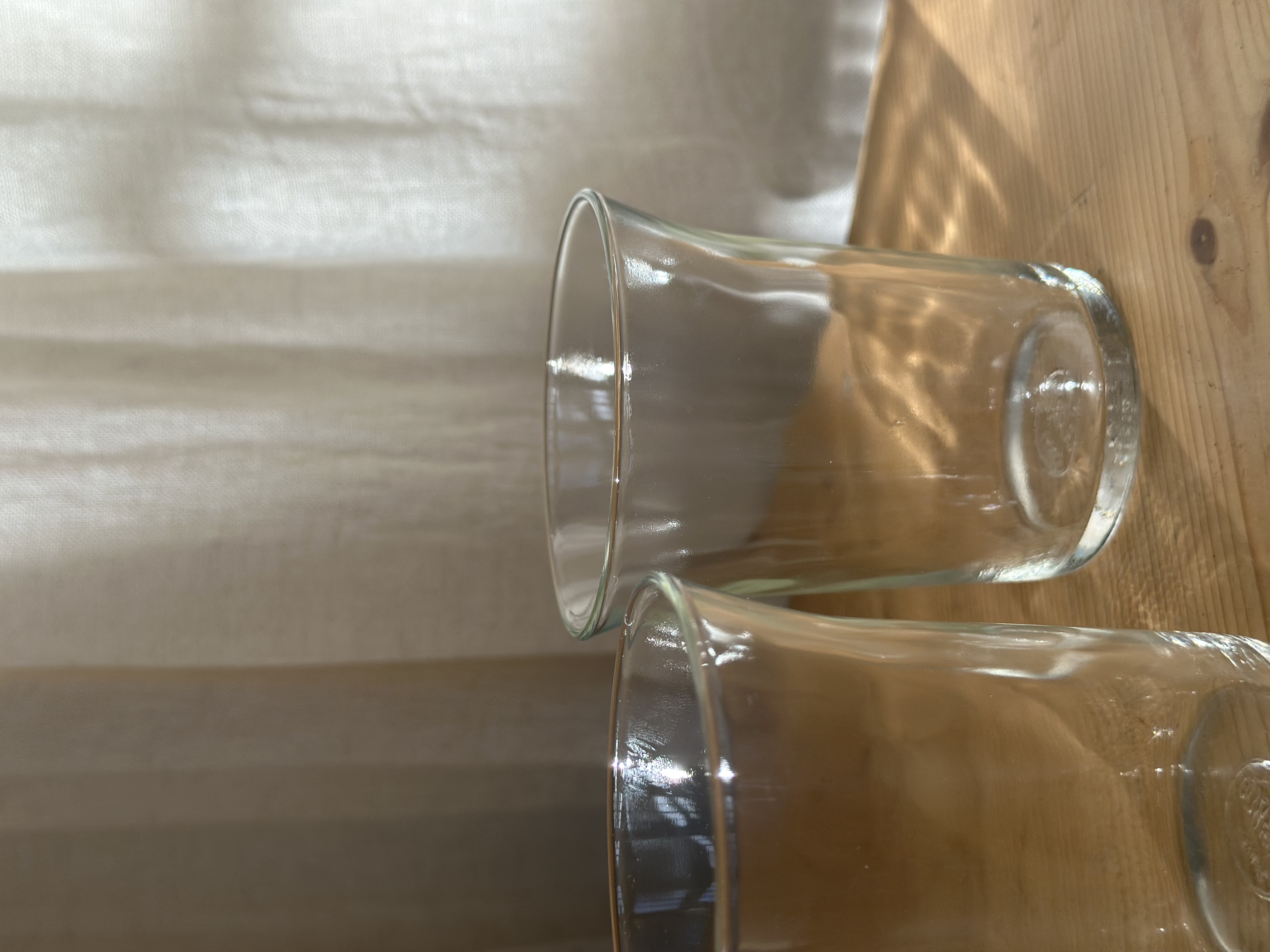 vintage French glass 2p set (Duralex)
