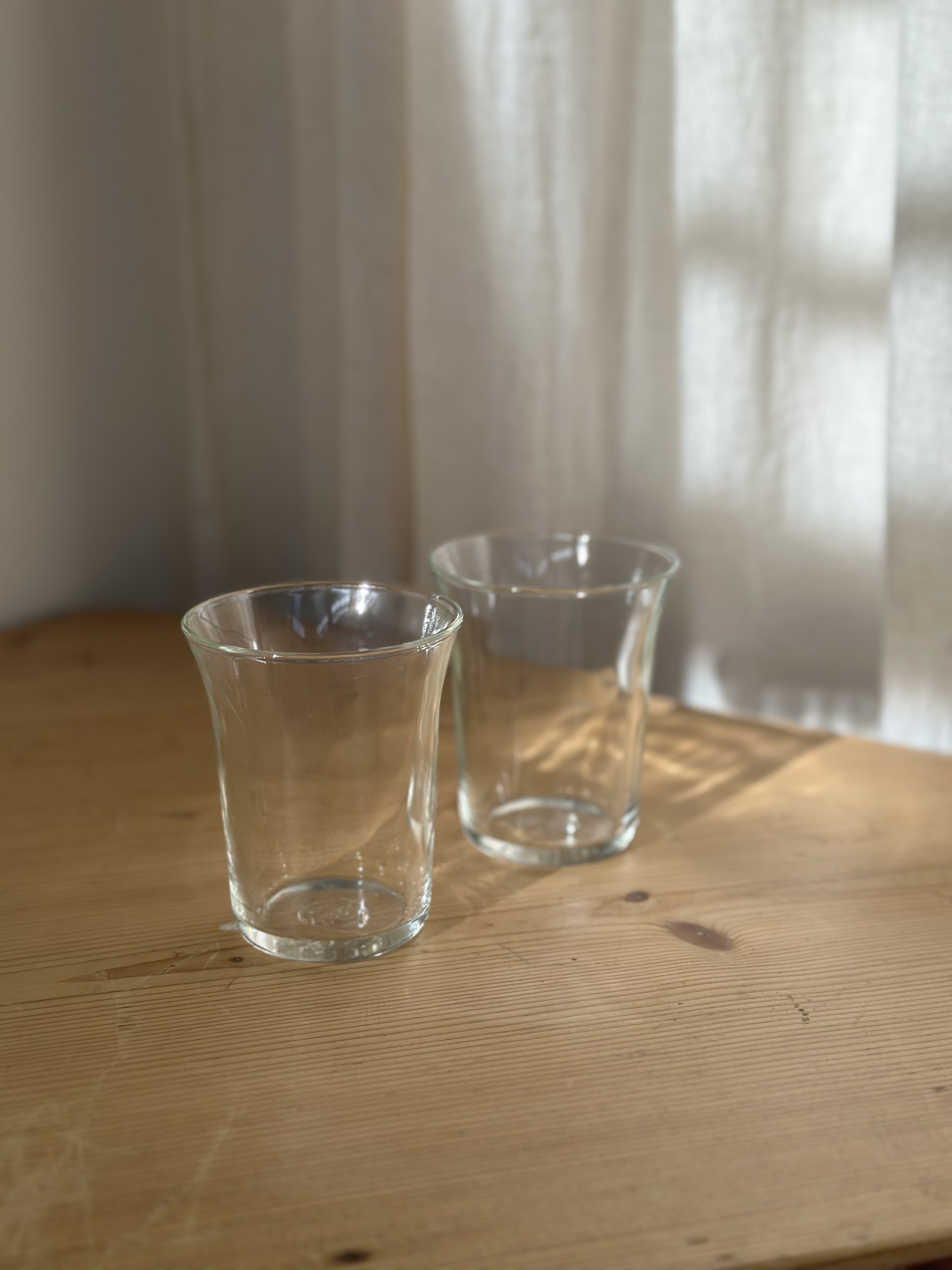 vintage French glass 2p set (Duralex)