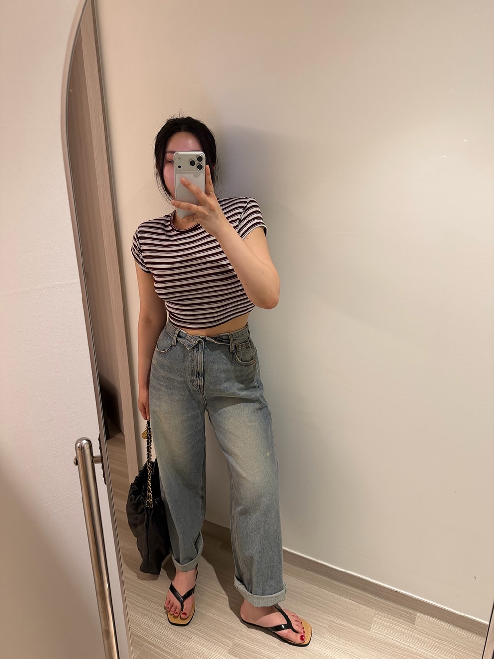오비 접 데님 (s m l)