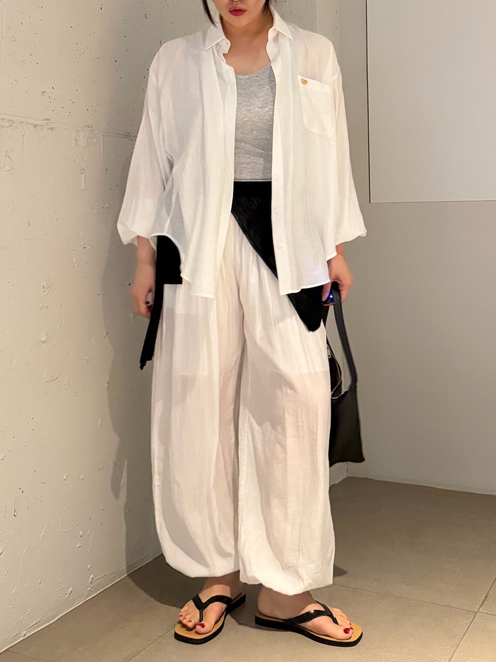 실키 남방 (2color)