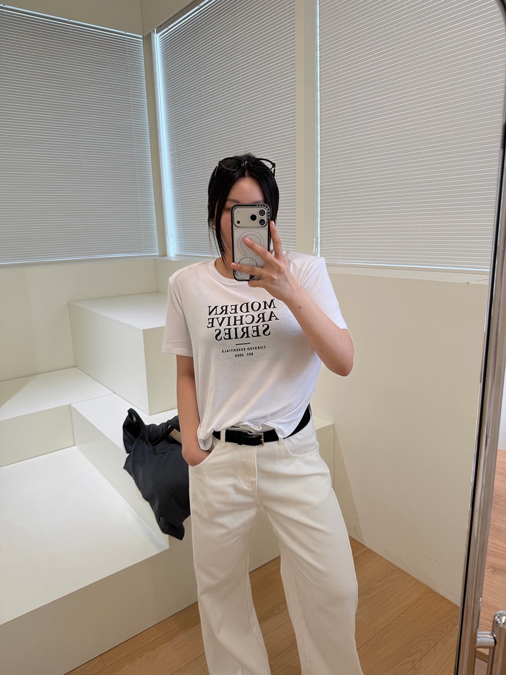 아카 패드 티셔츠 (2color)