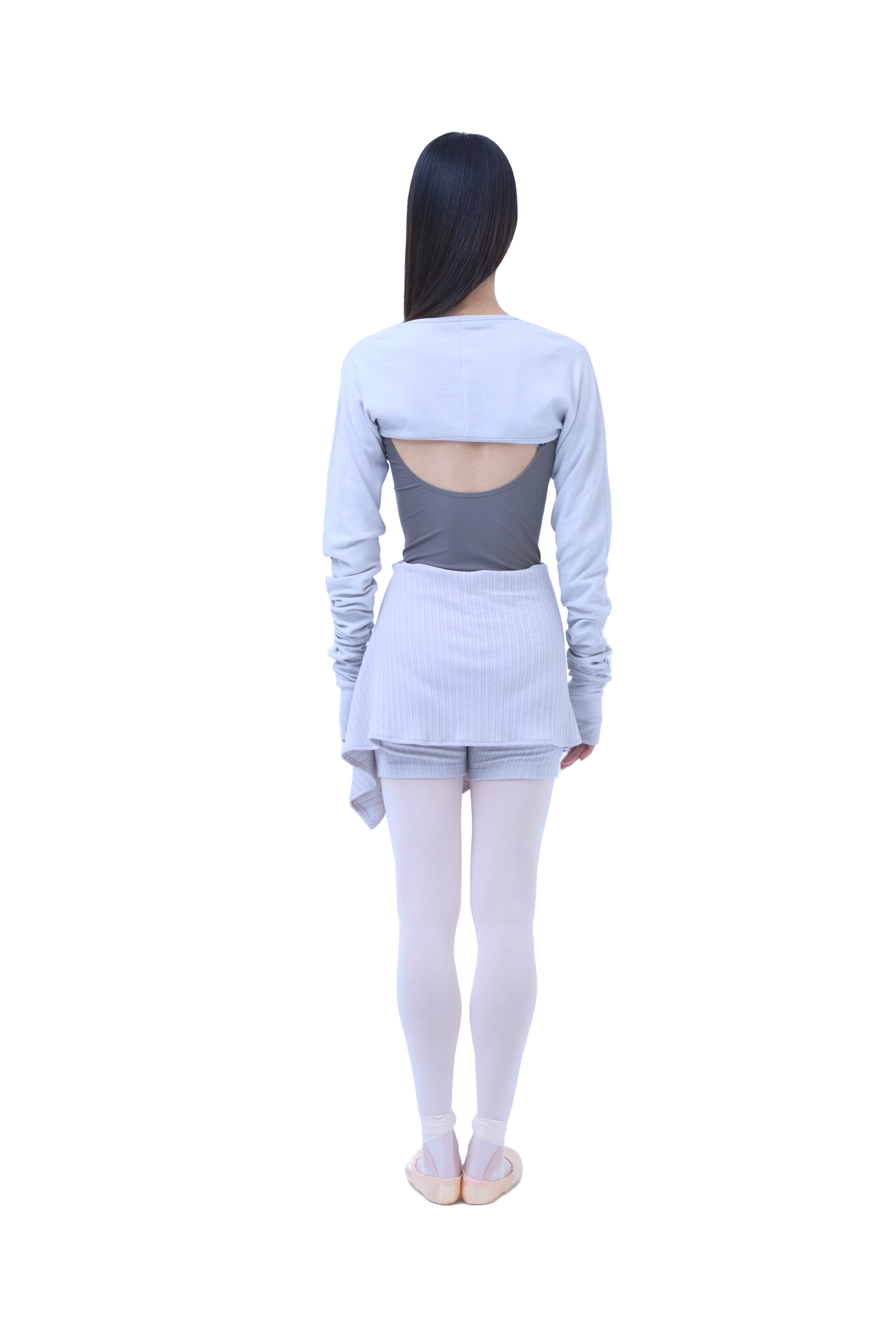 New Extra Long Sleeve Shrug _ Light Grey