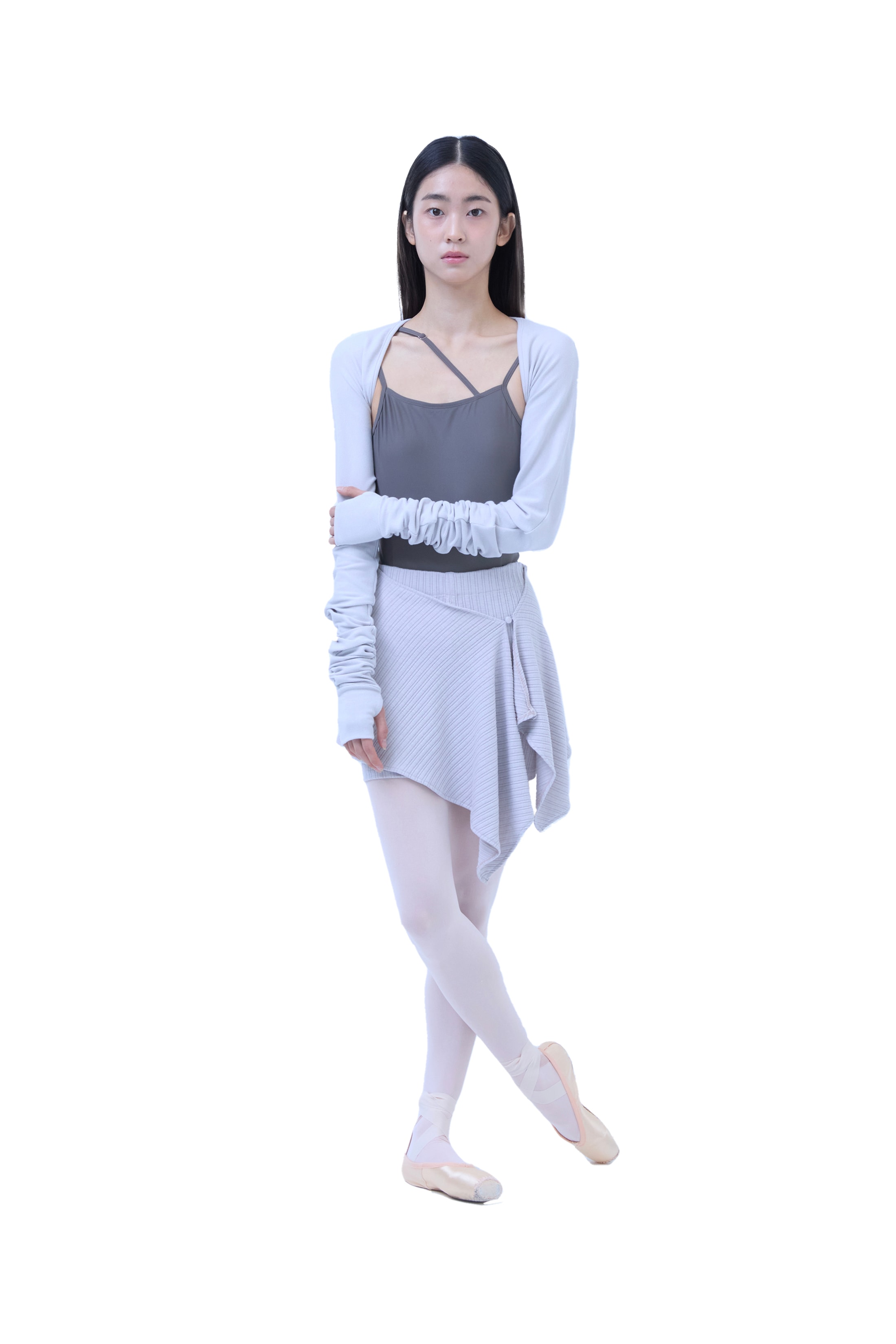 New Extra Long Sleeve Shrug _ Light Grey