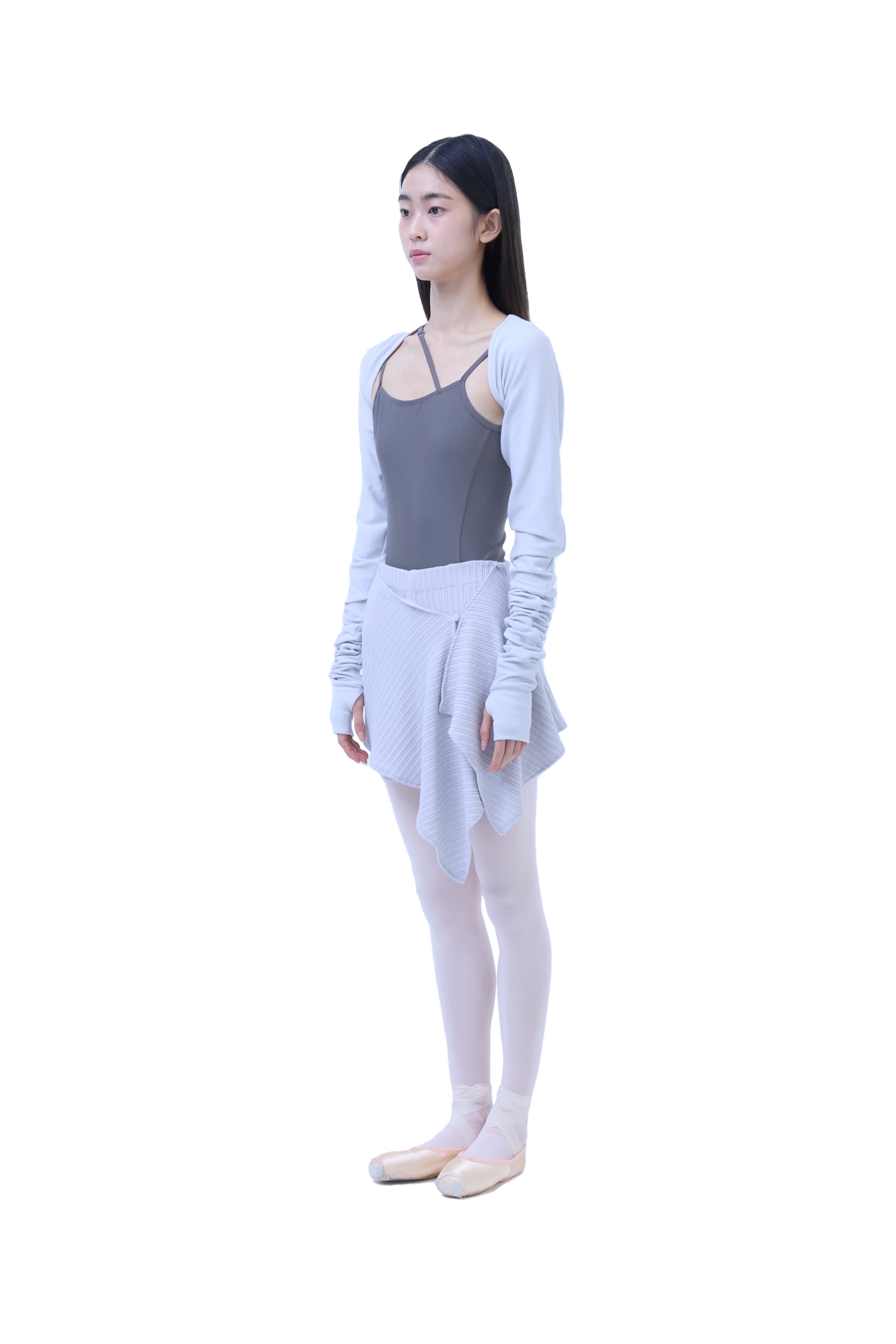 New Extra Long Sleeve Shrug _ Light Grey