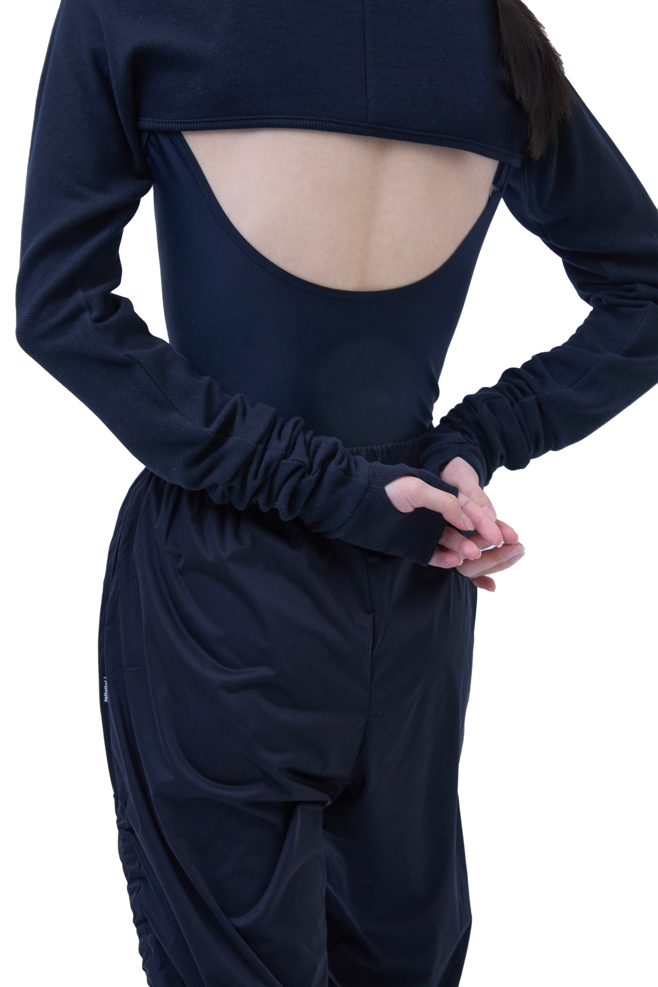 New Extra Long Sleeve Shrug _ Black