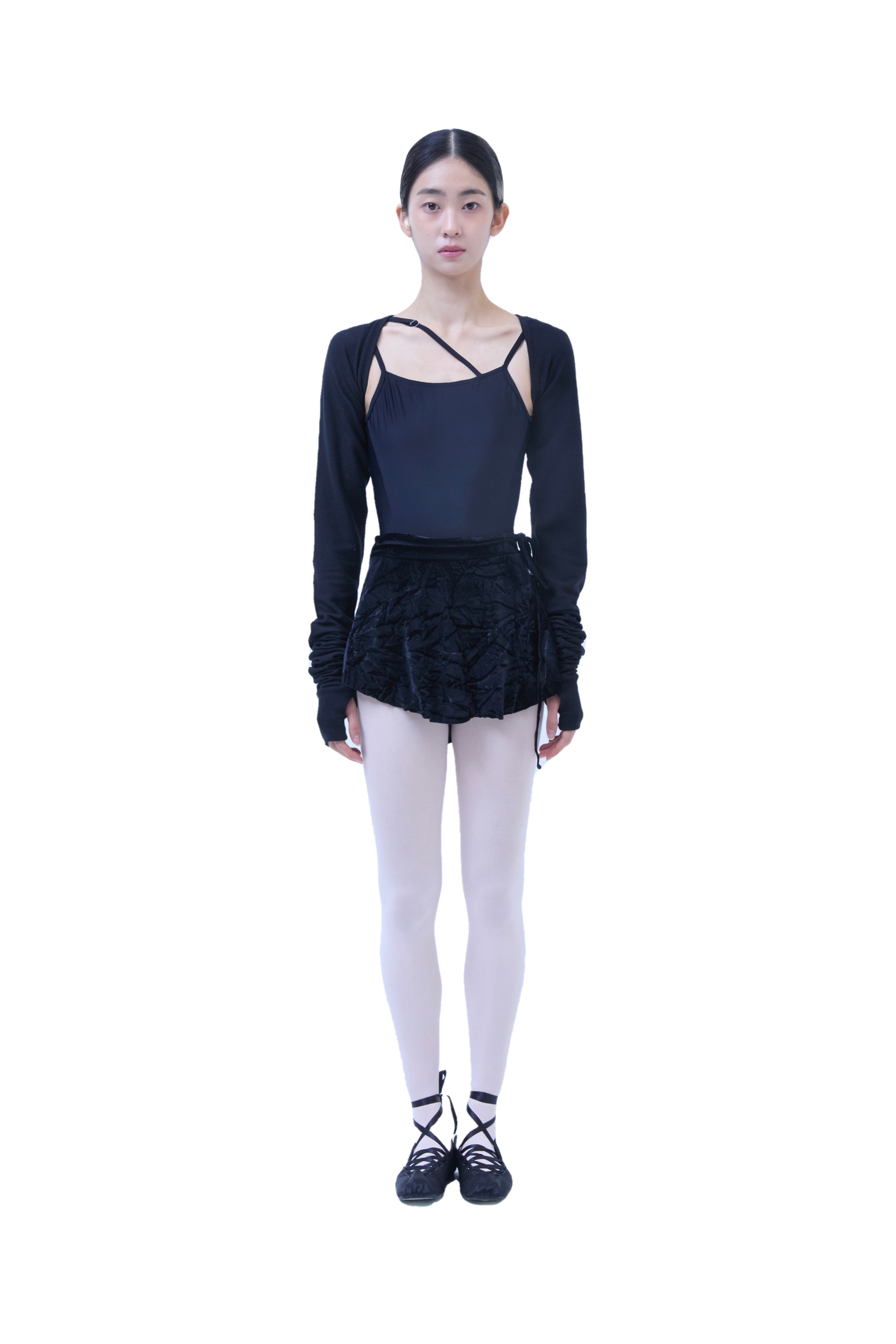 New Extra Long Sleeve Shrug _ Black