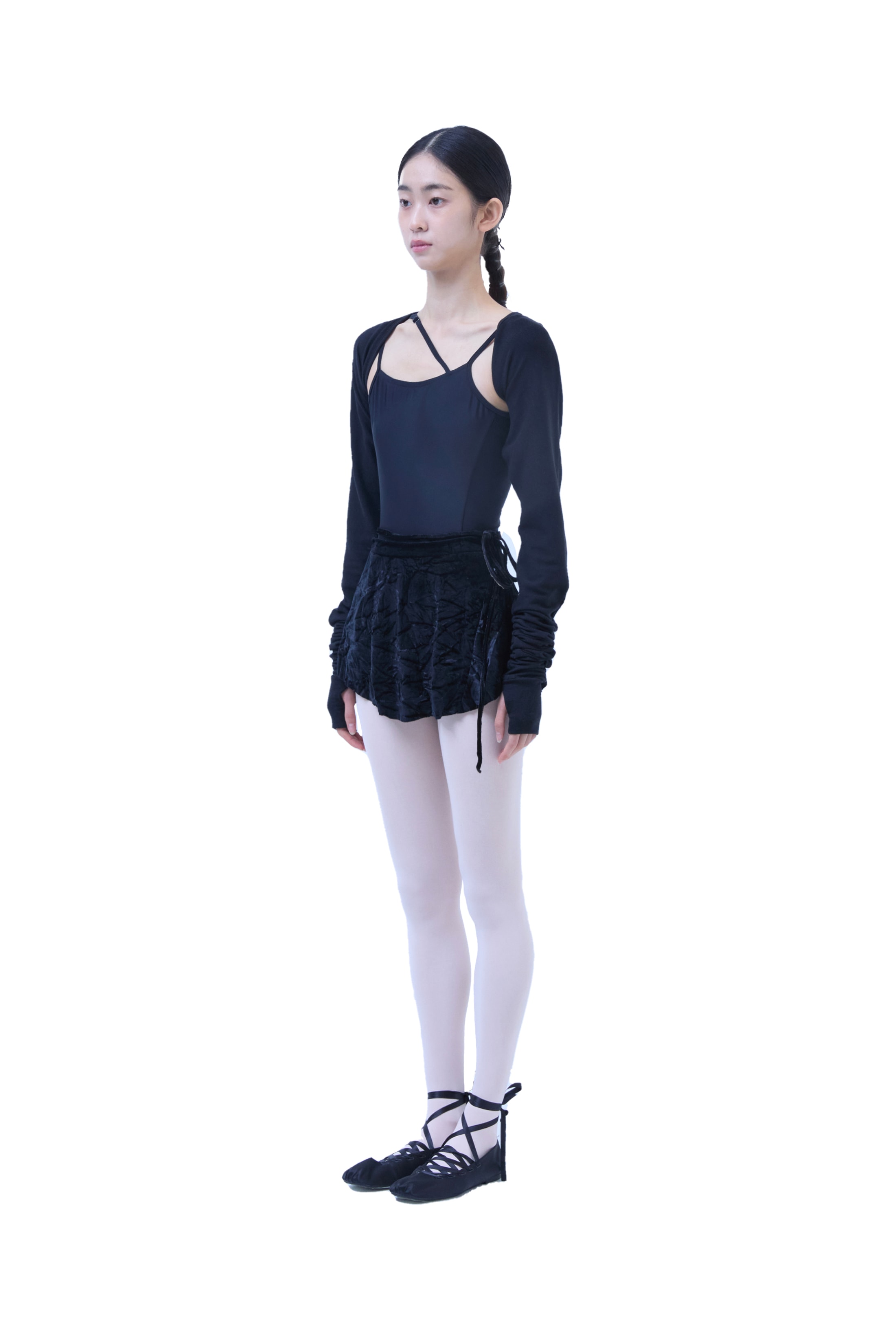 New Extra Long Sleeve Shrug _ Black