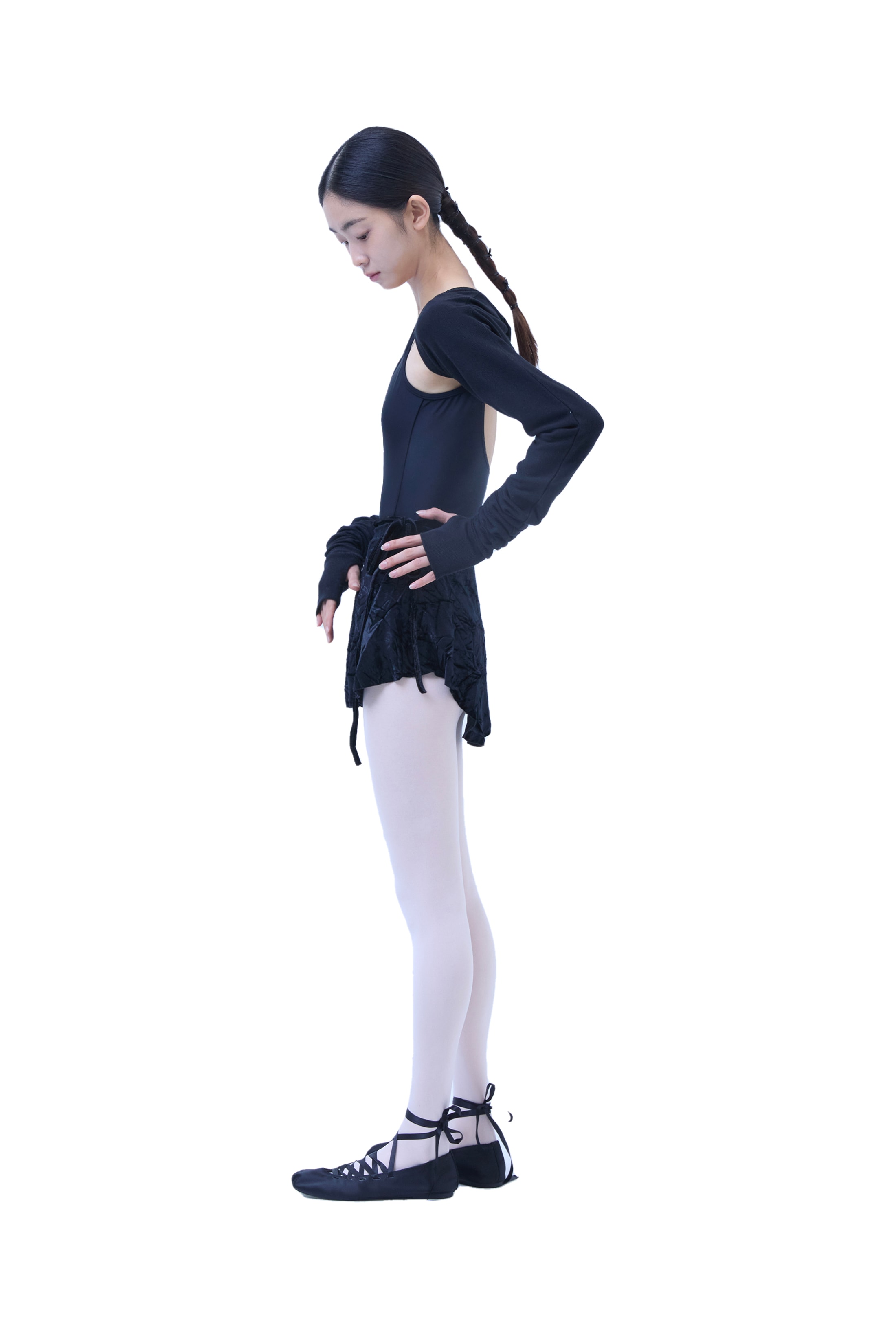 New Extra Long Sleeve Shrug _ Black