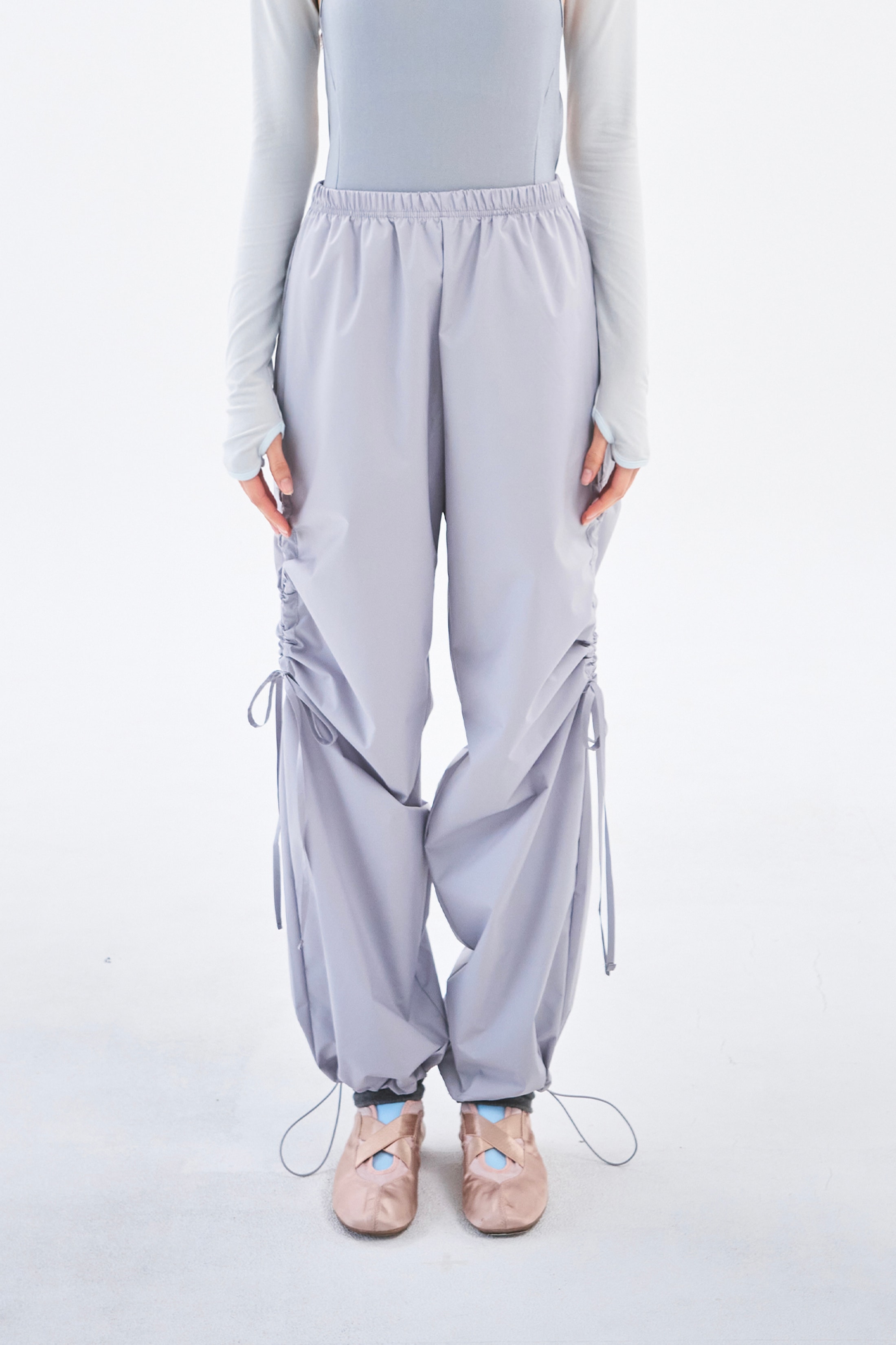 [Reorder]Bow Warm-up Pants _ Light Grey
