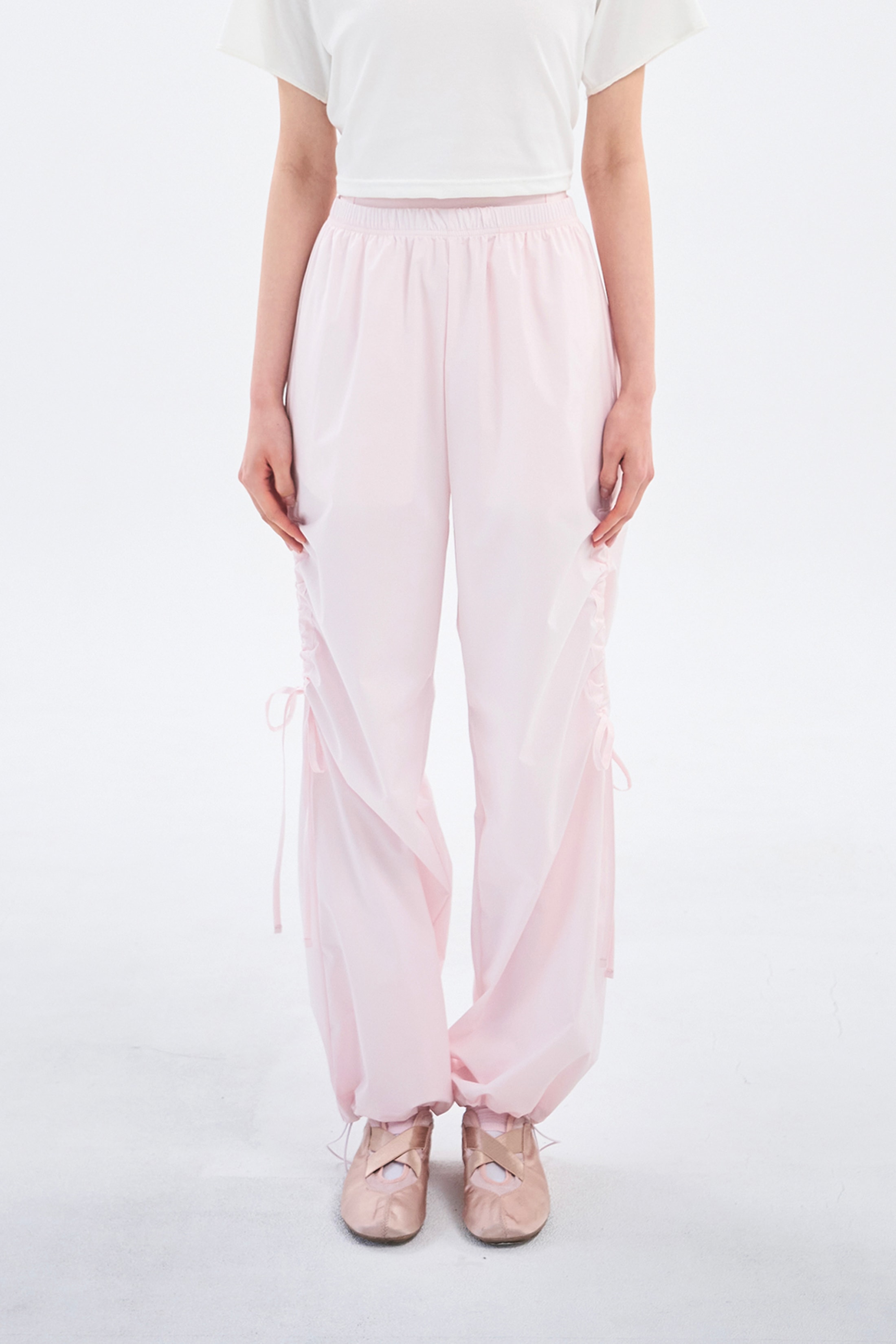 [Reorder]Bow Warm-up Pants _ Light Pink