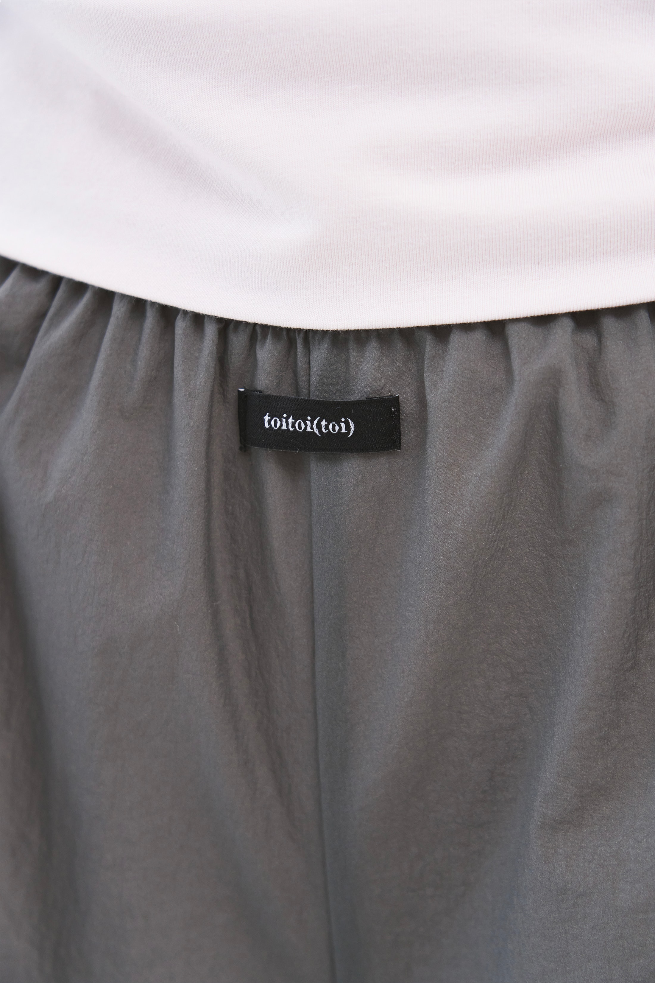 [6차 Reorder]Contrast Sheer Shorts _ Charcoal/Pale Pink