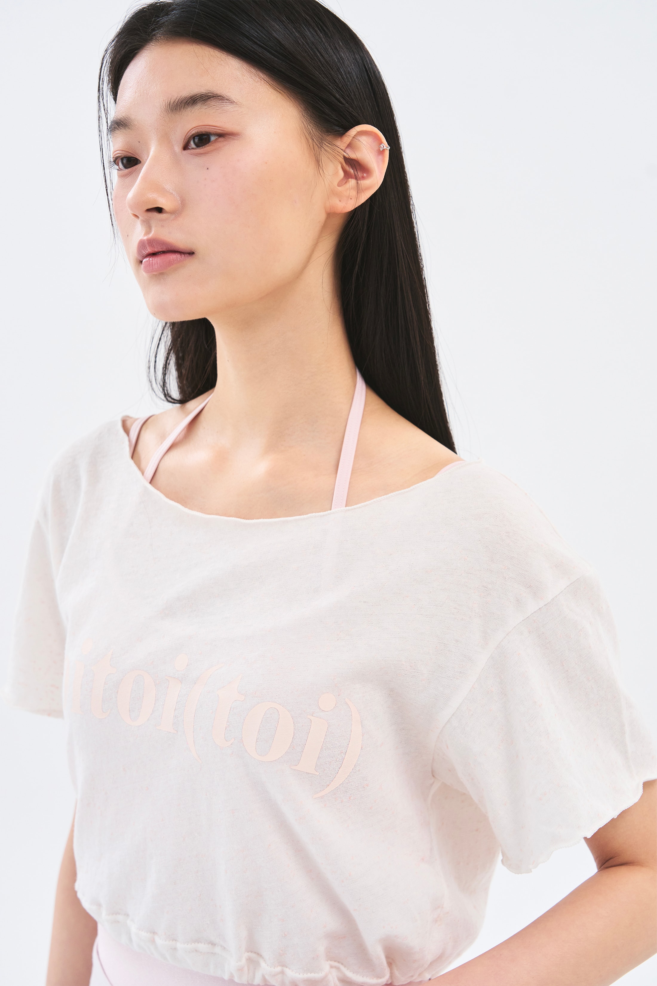 [3차 Reorder]Sparkling Crop Tee _ Vanilla Beige