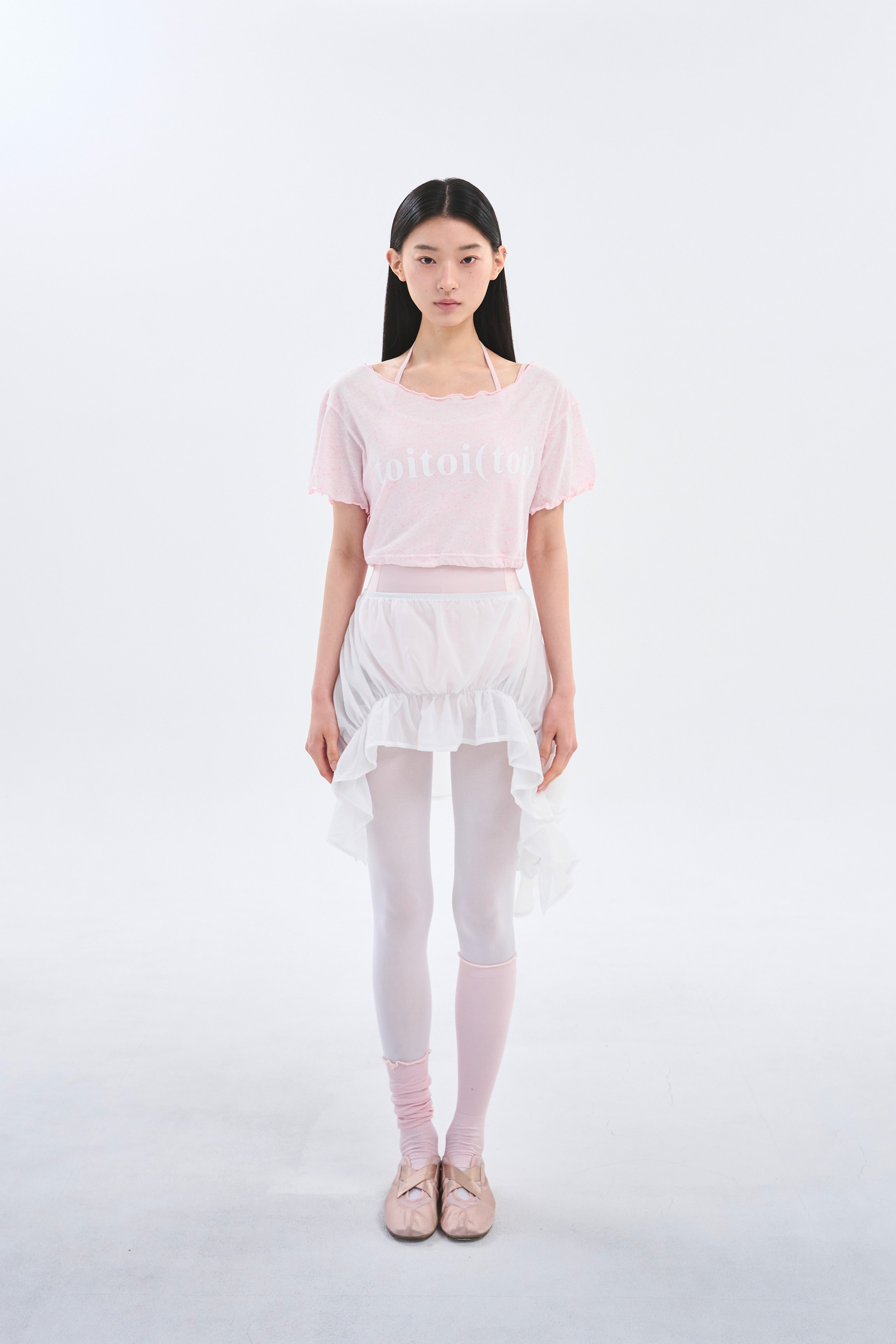 [3차 Reorder]Sparkling Crop Tee _ Milk Pink
