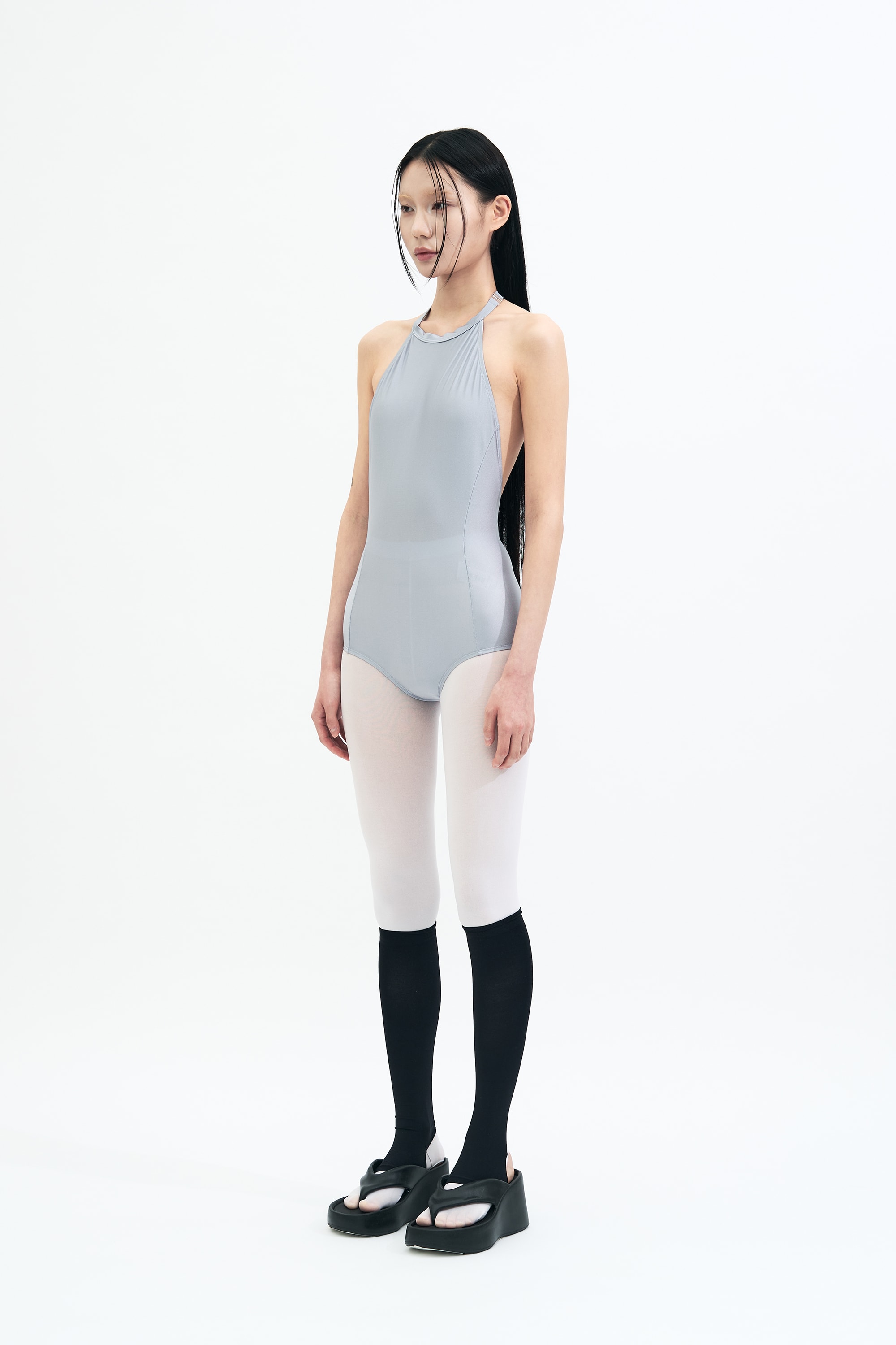Backbone Leotard _SILVER