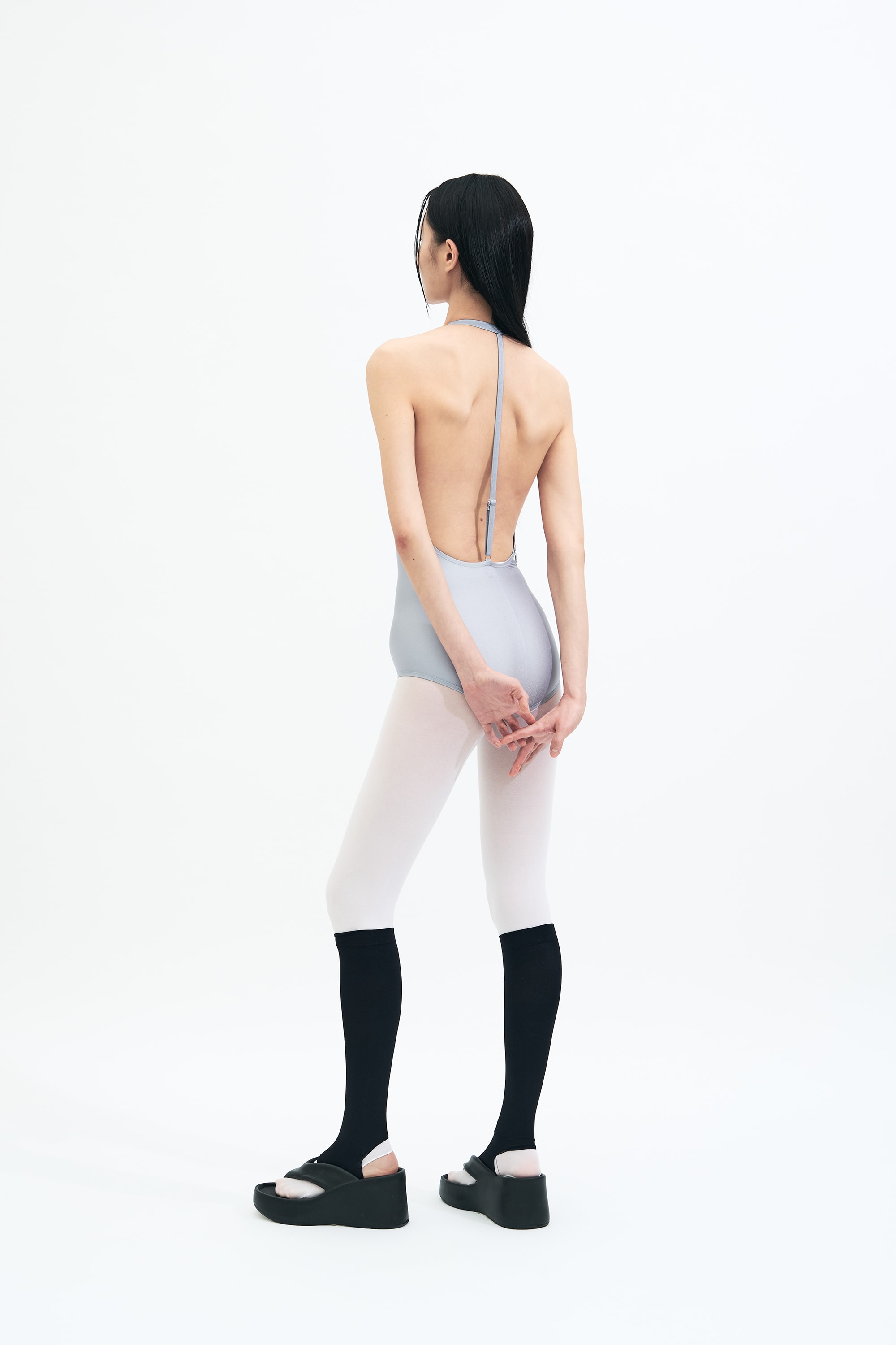 Backbone Leotard _SILVER