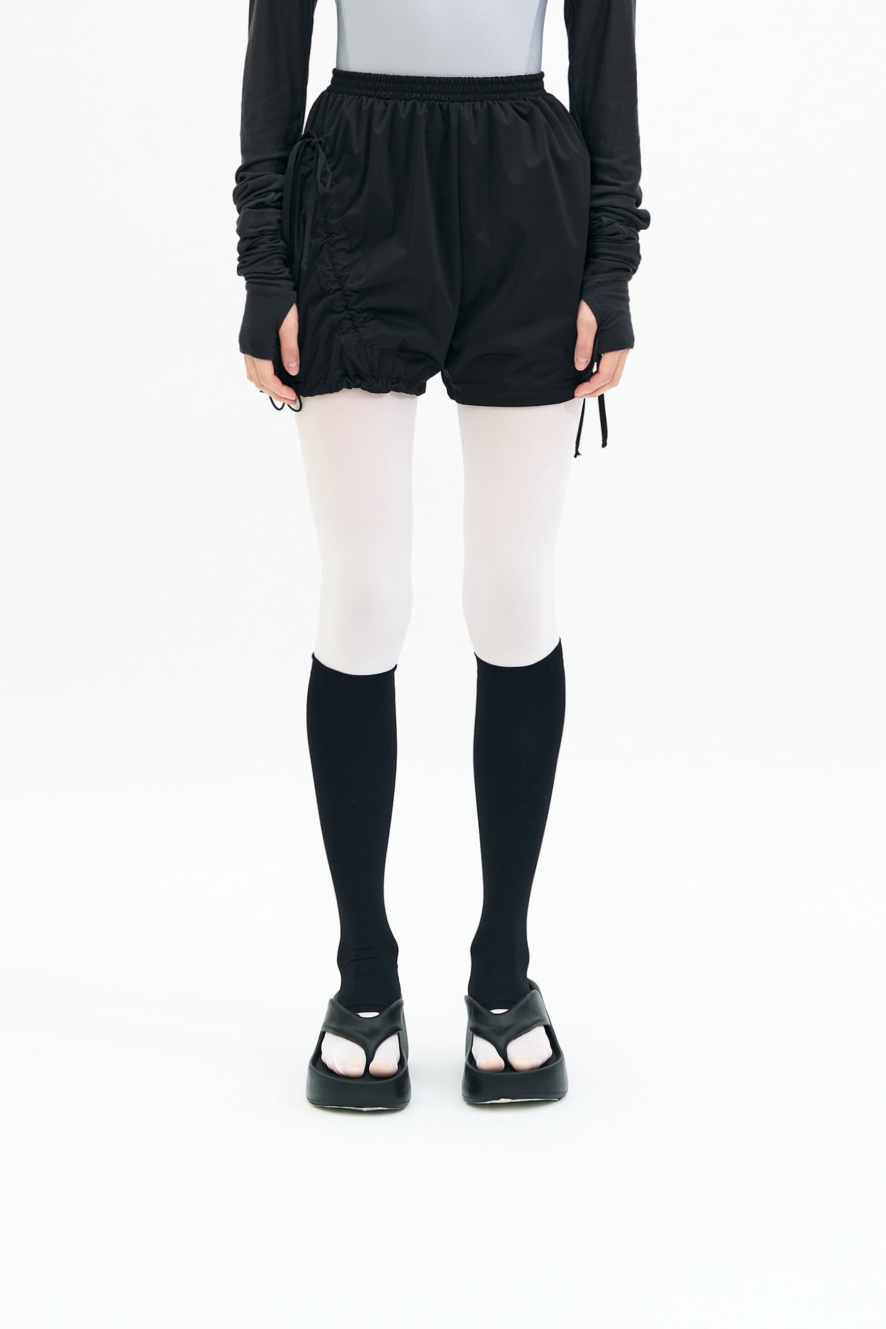[3차 Reorder]Bow Warm-up Shorts _ BLACK