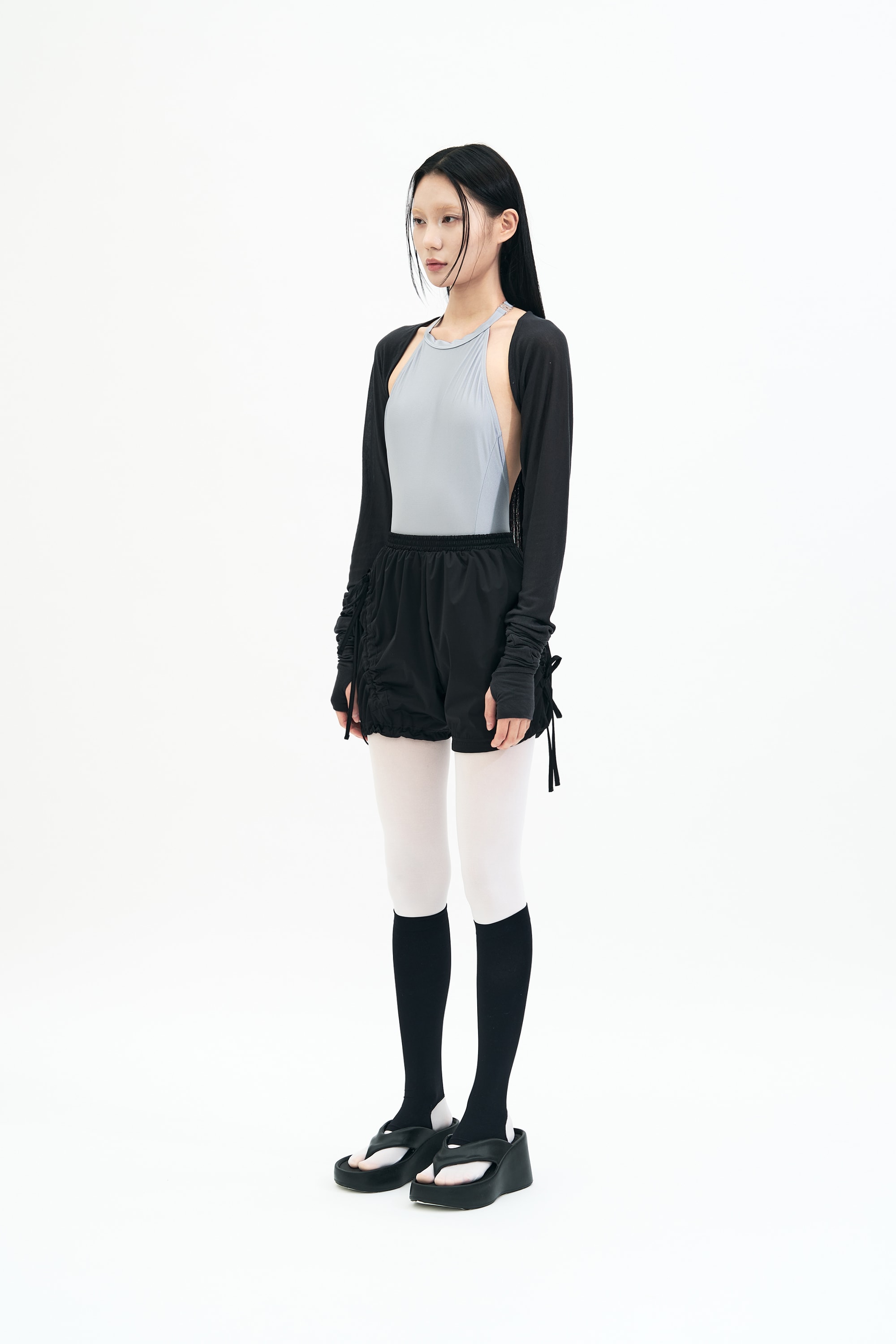 [3차 Reorder]Bow Warm-up Shorts _ BLACK