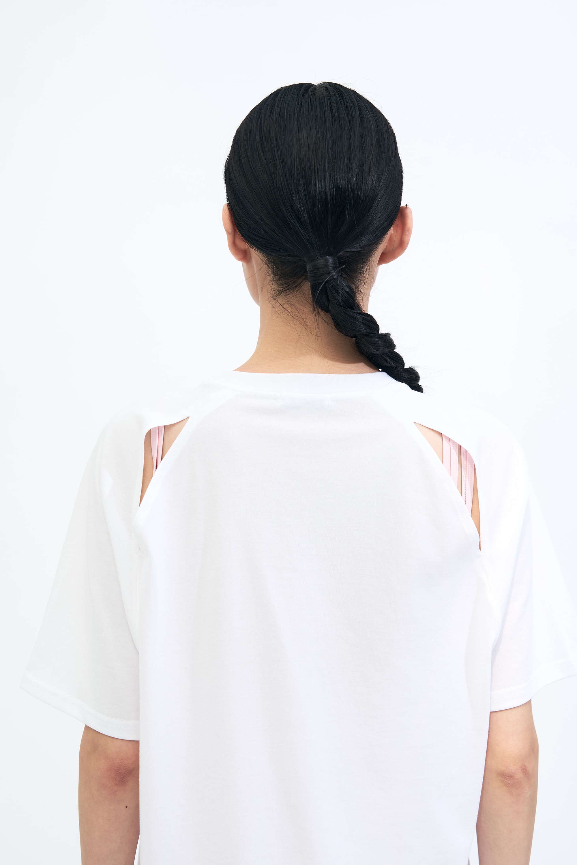 'toitoigirls' Cut Out Raglan Tee _ WHITE